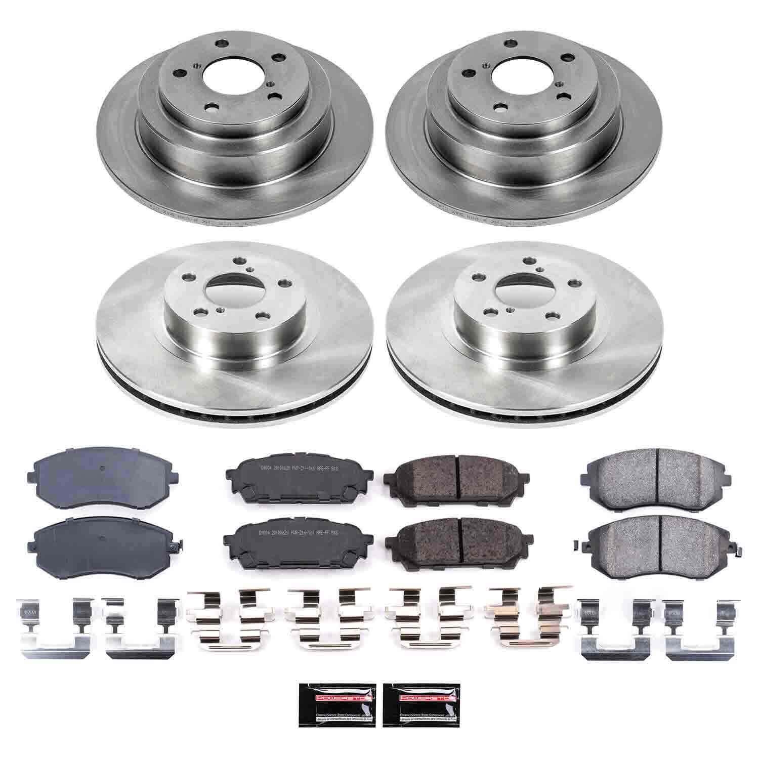 Power Stop KOE1127 Autospecialty - 1-Click Daily Driver Brake Kits (Front And Rear) for 2003-2007 Saab 9-2X Linear product image