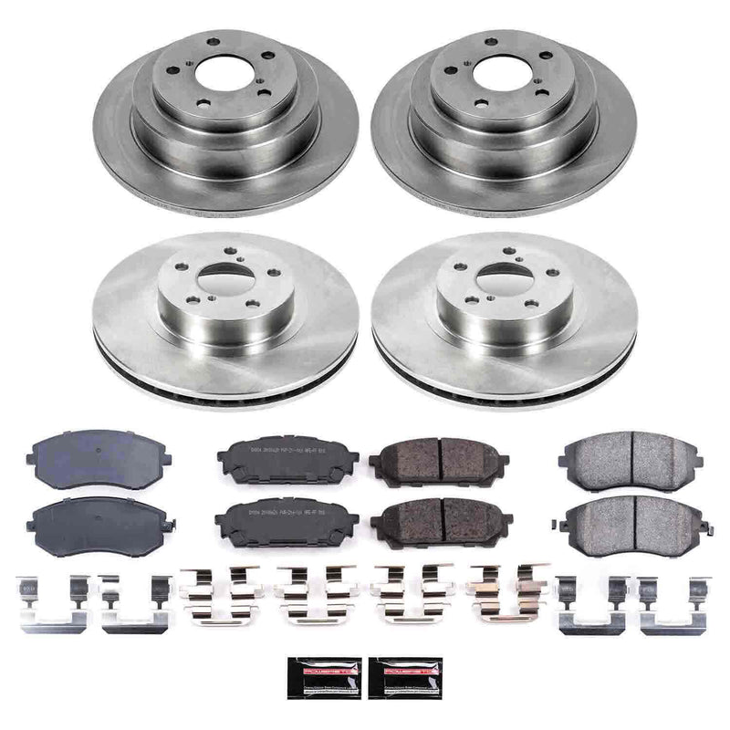 Power Stop KOE1127 Autospecialty - 1-Click Daily Driver Brake Kits (Front And Rear) for 2003-2007 Saab 9-2X Linear product image
