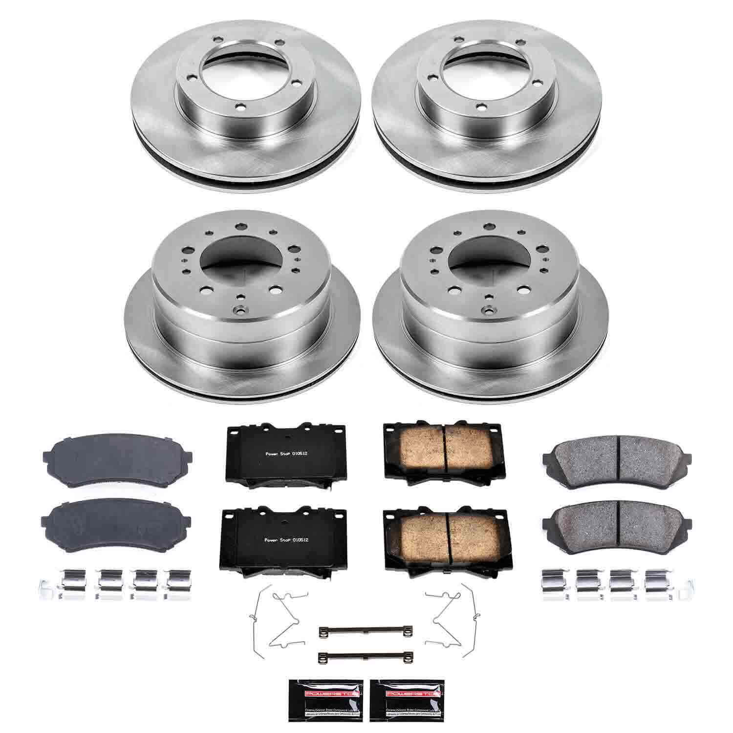 Power Stop KOE1133 Autospecialty - 1-Click Daily Driver Brake Kits (Front And Rear) for 1998-2007 Lexus LX470 product image