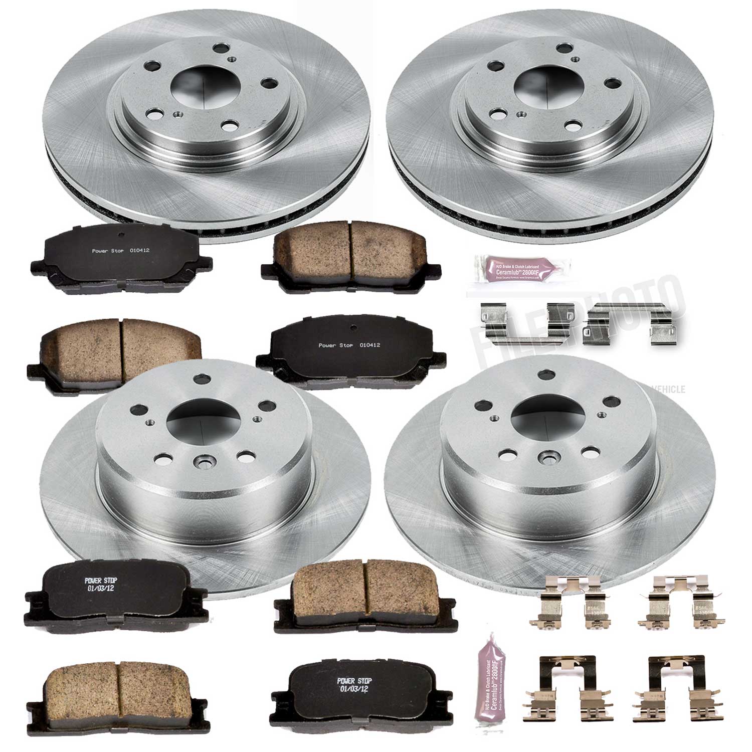 Power Stop KOE1139 Autospecialty - 1-Click Daily Driver Brake Kits (Front And Rear) for 2001-2003 Toyota Highlander product image