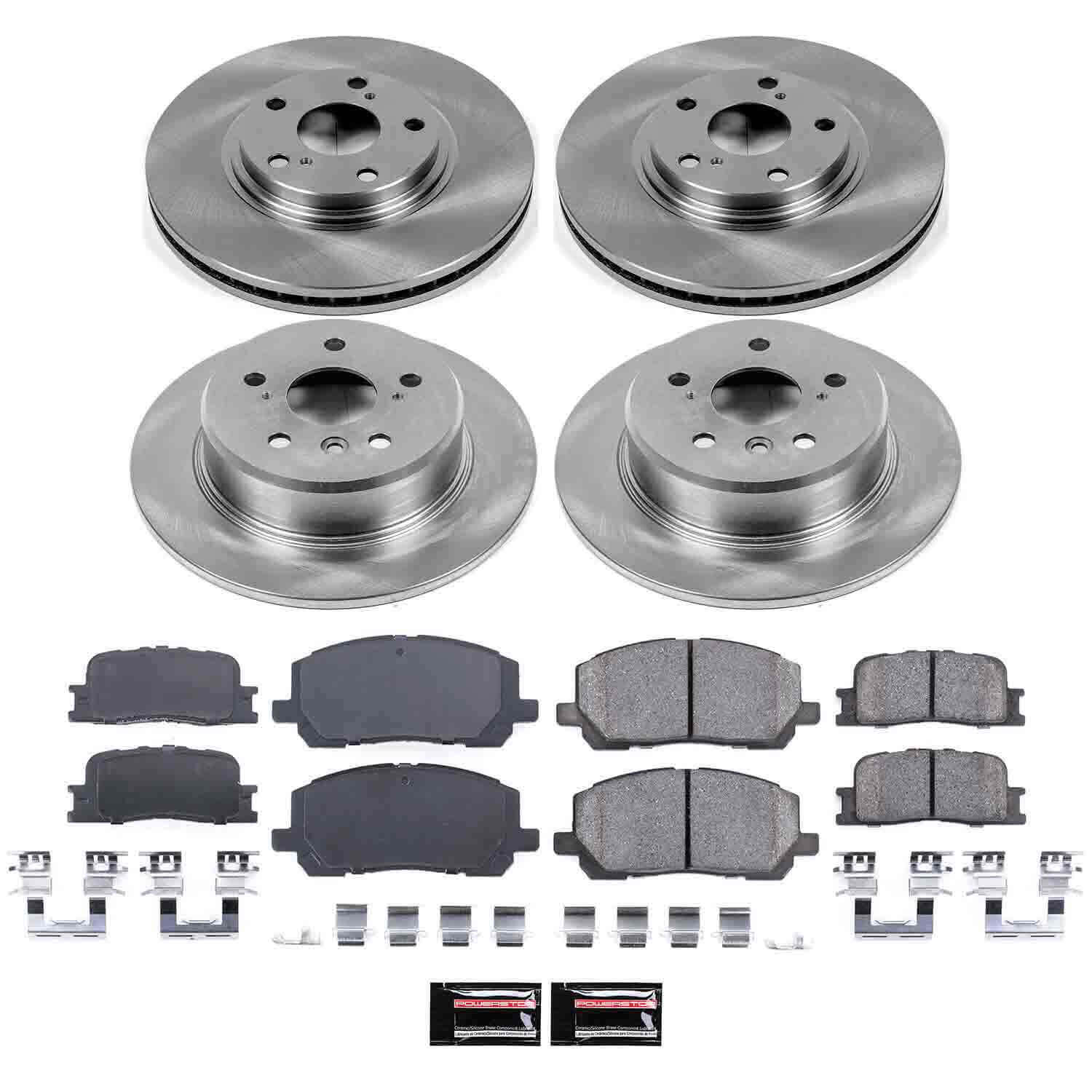 Power Stop KOE1140 Autospecialty - 1-Click Daily Driver Brake Kits (Front And Rear) for 2001-2003 Toyota Highlander product image