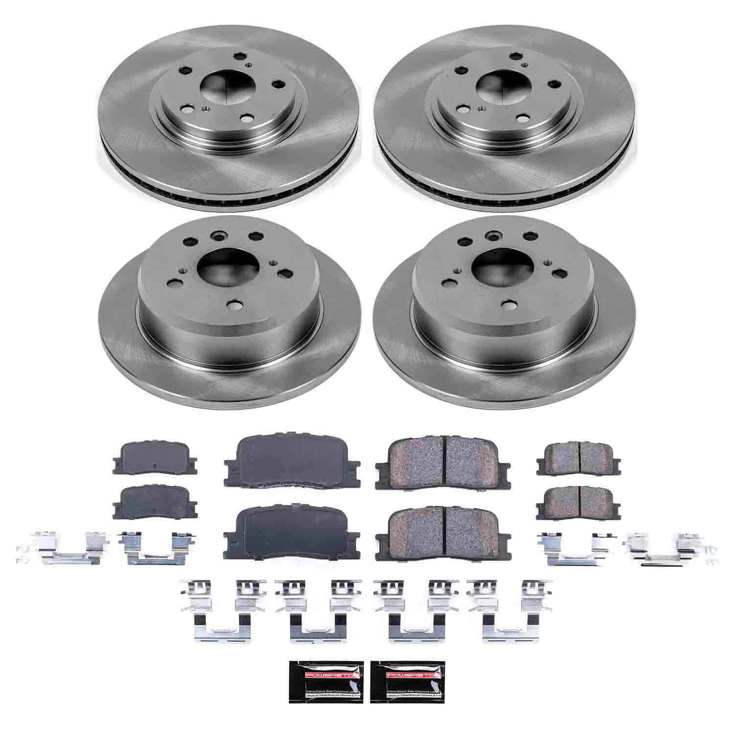 Power Stop KOE1142 Autospecialty - 1-Click Daily Driver Brake Kits (Front And Rear) for 2002-2006 Lexus ES300 product image