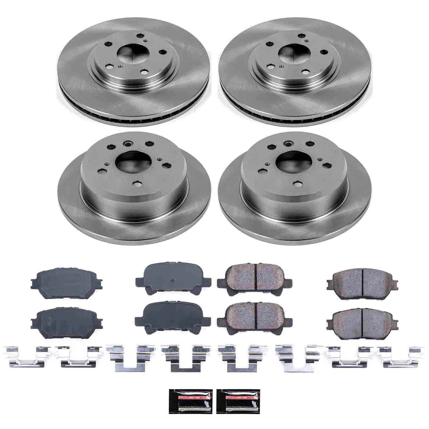 Power Stop KOE1144 Autospecialty - 1-Click Daily Driver Brake Kits (Front And Rear) for 2002-2004 Toyota Camry product image