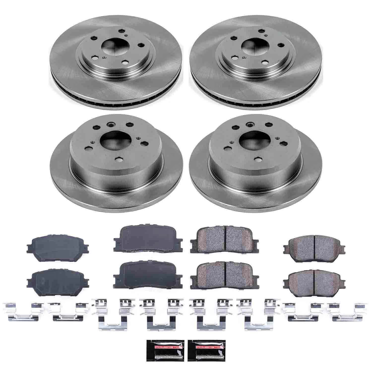 Power Stop KOE1145 Autospecialty - 1-Click Daily Driver Brake Kits (Front And Rear) for 2002-2004 Toyota Camry product image