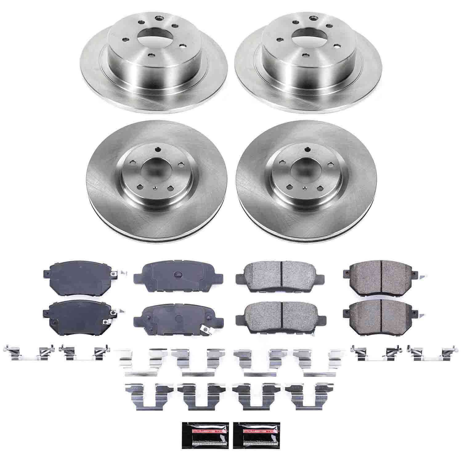 Power Stop KOE117 Autospecialty - 1-Click Daily Driver Brake Kits (Front And Rear) for 2007-2008 Nissan Maxima product image