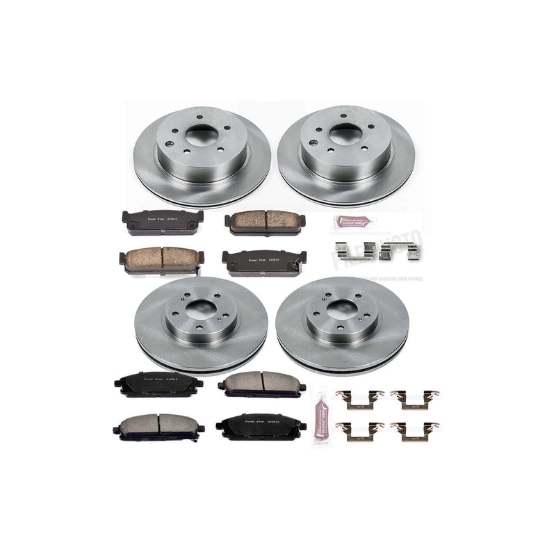 Power Stop KOE1180 Autospecialty - 1-Click Daily Driver Brake Kits (Front And Rear) for 1997-2001 INFINITI Q45 product image
