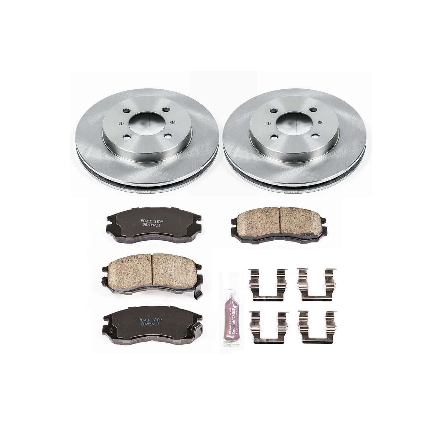 Power Stop KOE1214 Autospecialty - 1-Click Daily Driver Brake Kits (Front) for 1998-2002 Mitsubishi Mirage Sedan (4 Door) product image