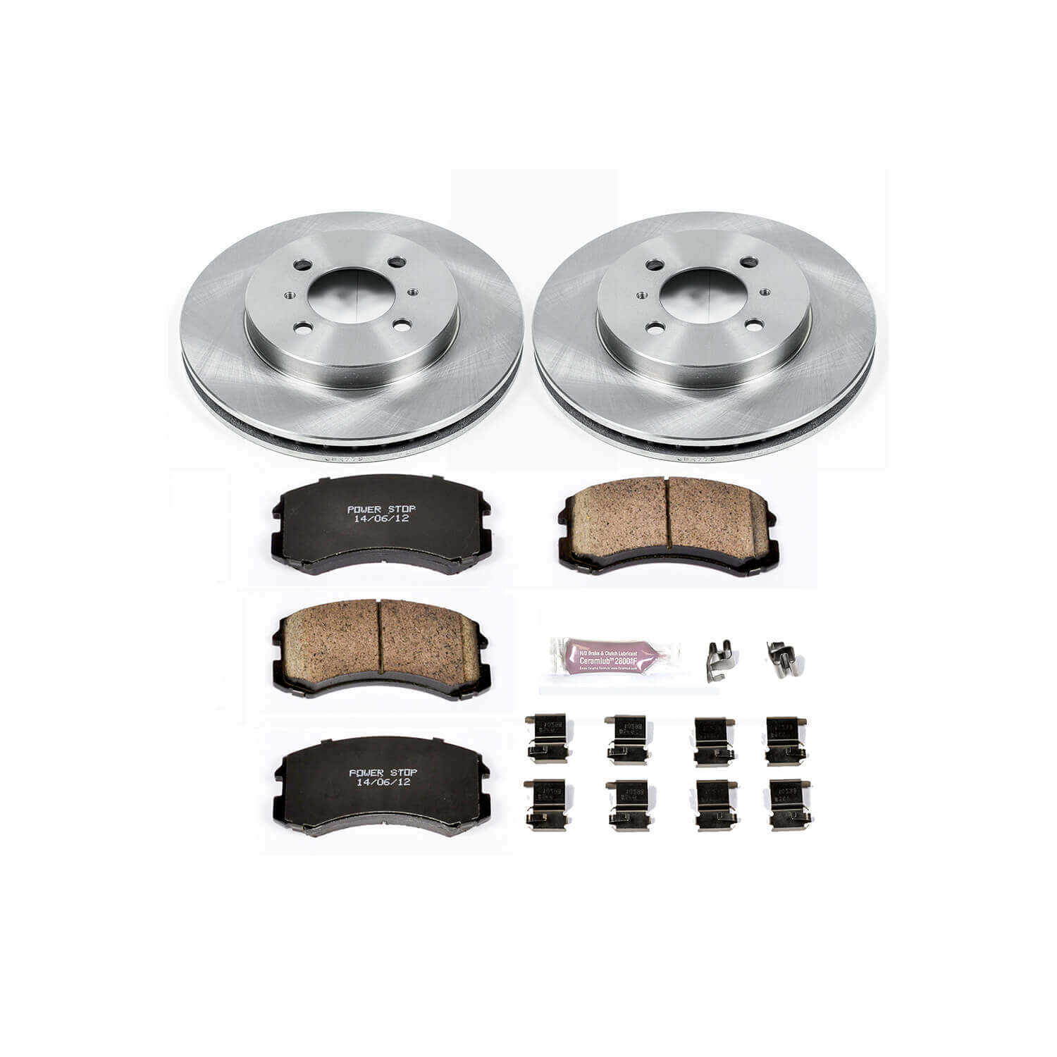 Power Stop KOE1215 Autospecialty - 1-Click Daily Driver Brake Kits (Front) for 2002-2006 Mitsubishi Lancer product image
