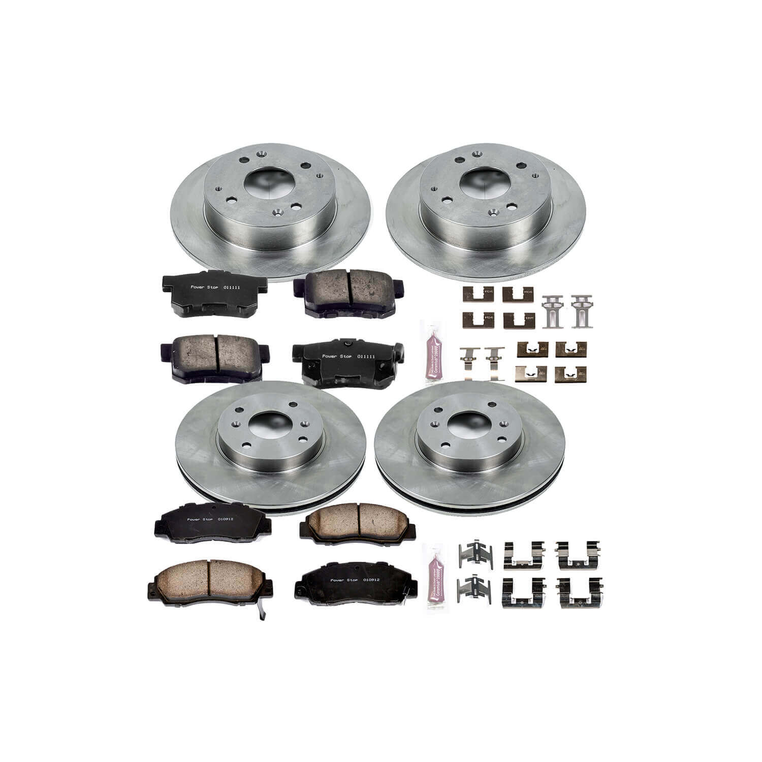 Power Stop KOE1238 Autospecialty - 1-Click Daily Driver Brake Kits (Front And Rear) for 1998-1999 Acura Cl product image