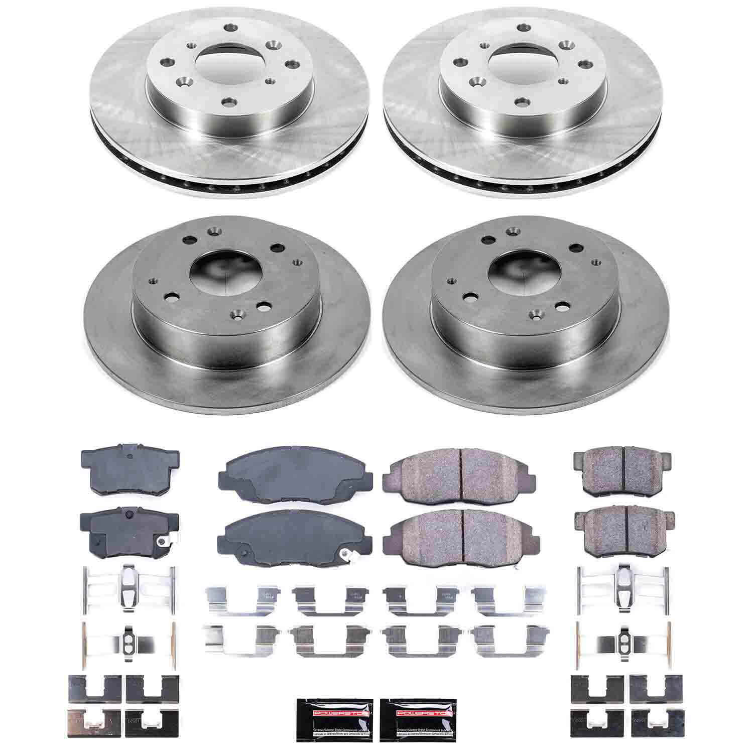 Power Stop KOE1240 Autospecialty - 1-Click Daily Driver Brake Kits (Front And Rear) for 1998-2002 Acura Cl product image