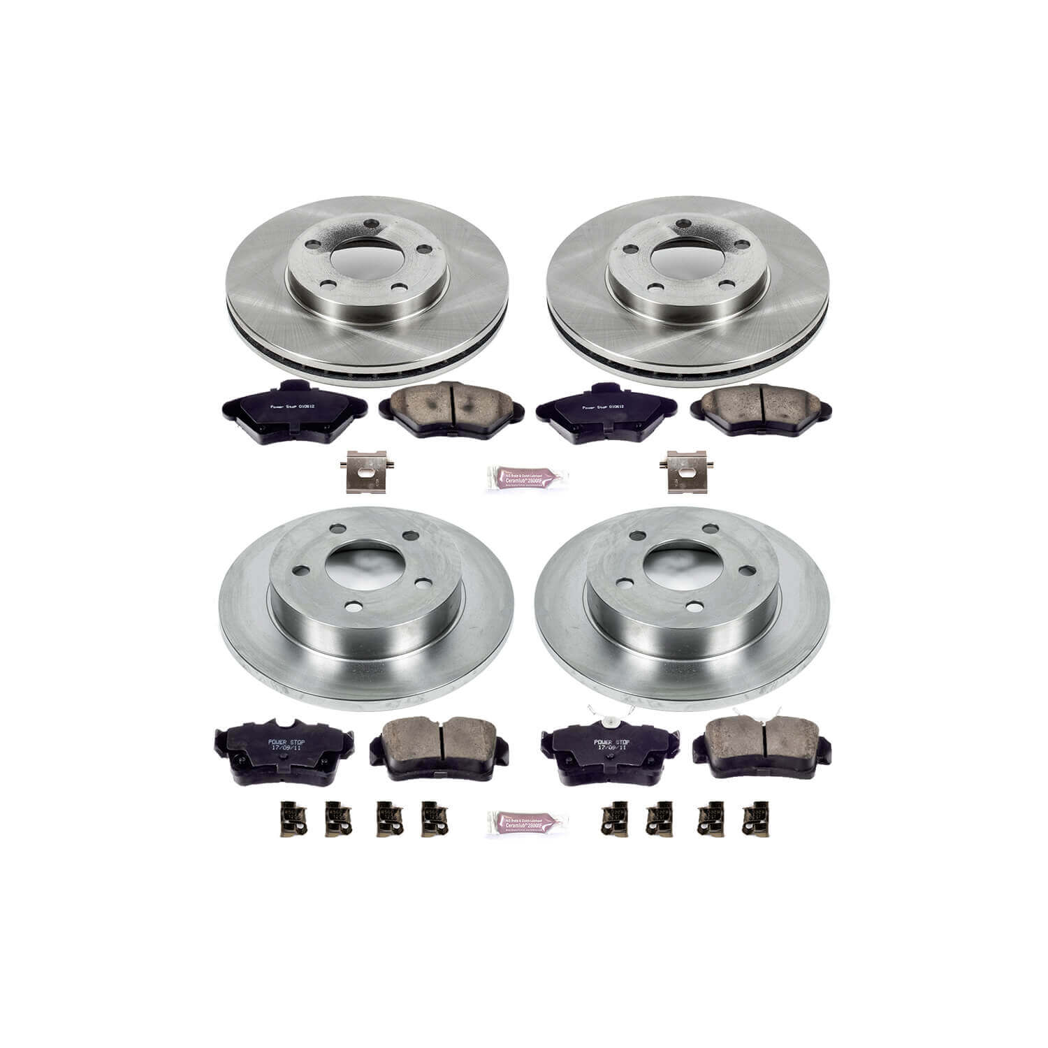 Power Stop KOE1300 Autospecialty - 1-Click Daily Driver Brake Kits (Front And Rear) for 1994-1998 Ford Mustang product image