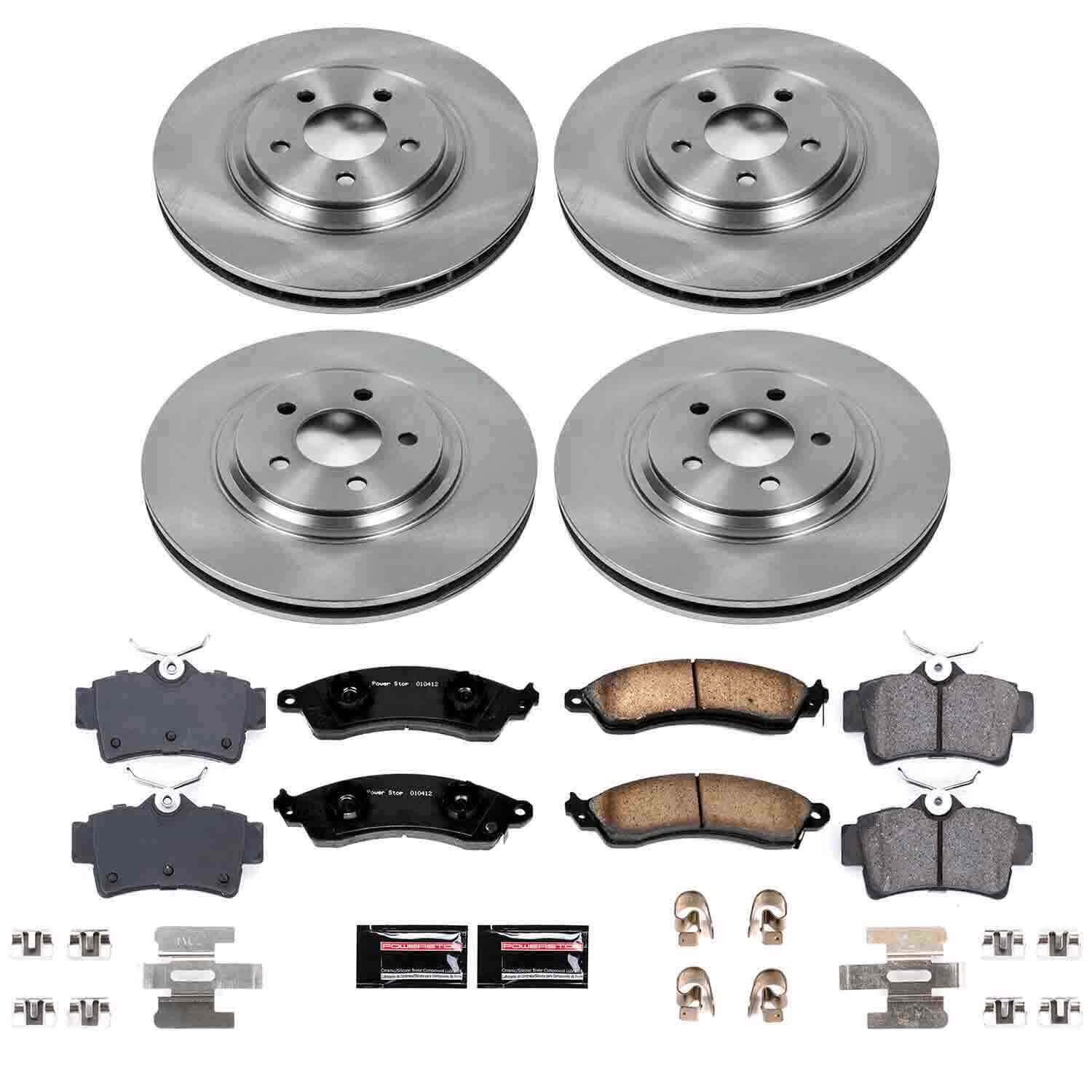 Power Stop KOE1305 Autospecialty - 1-Click Daily Driver Brake Kits (Front And Rear) for 1994-2004 Ford Mustang Svt Cobra product image