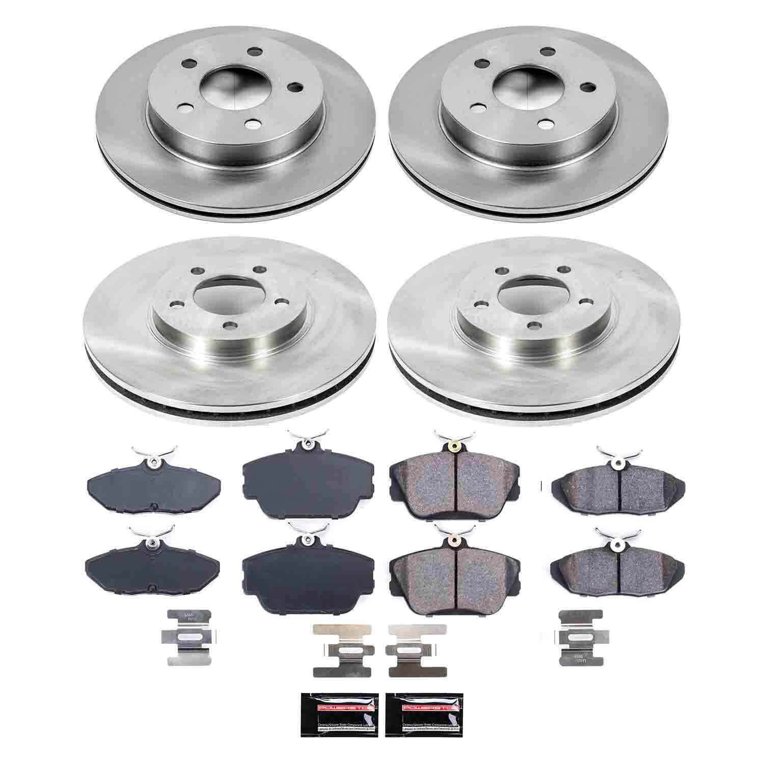 Power Stop KOE1319 Autospecialty - 1-Click Daily Driver Brake Kits (Front And Rear) for 1993-1998 Ford Thunderbird product image