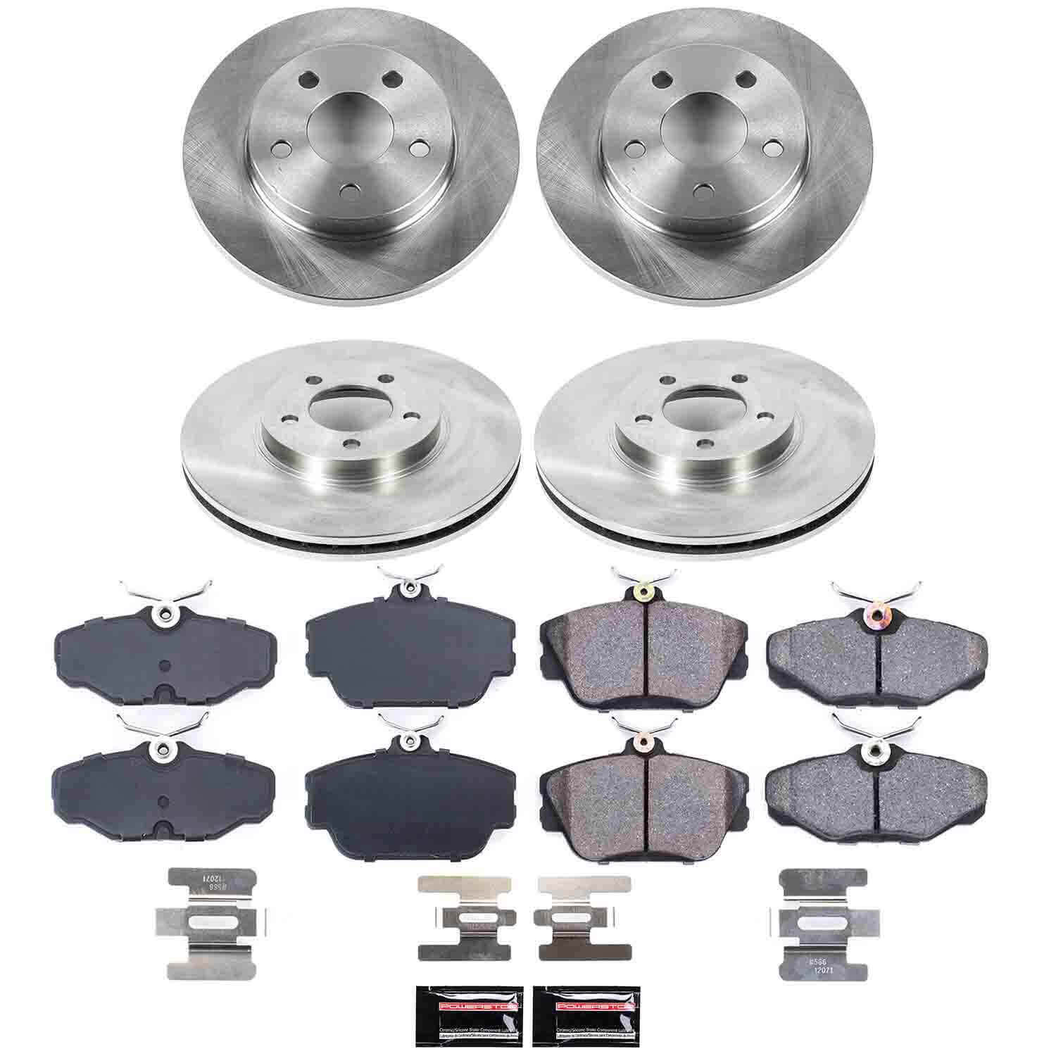 Power Stop KOE1320 Autospecialty - 1-Click Daily Driver Brake Kits (Front And Rear) for 1995-2005 Ford Taurus Sho product image