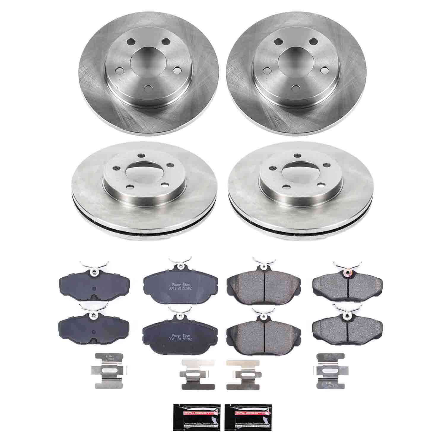 Power Stop KOE1328 Autospecialty - 1-Click Daily Driver Brake Kits (Front And Rear) for 1993-2000 Ford Taurus - product image