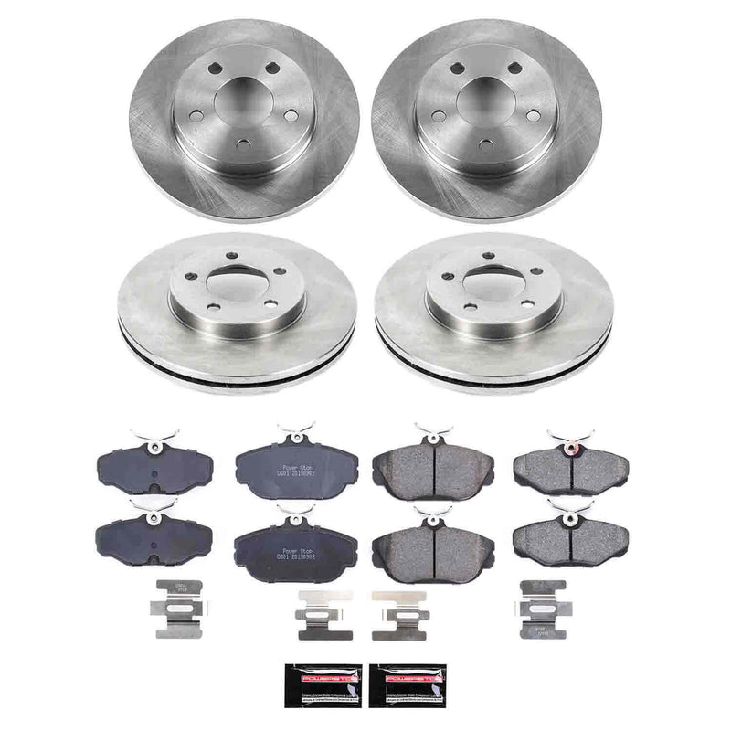 Power Stop KOE1328 Autospecialty - 1-Click Daily Driver Brake Kits (Front And Rear) for 1993-2000 Ford Taurus - product image