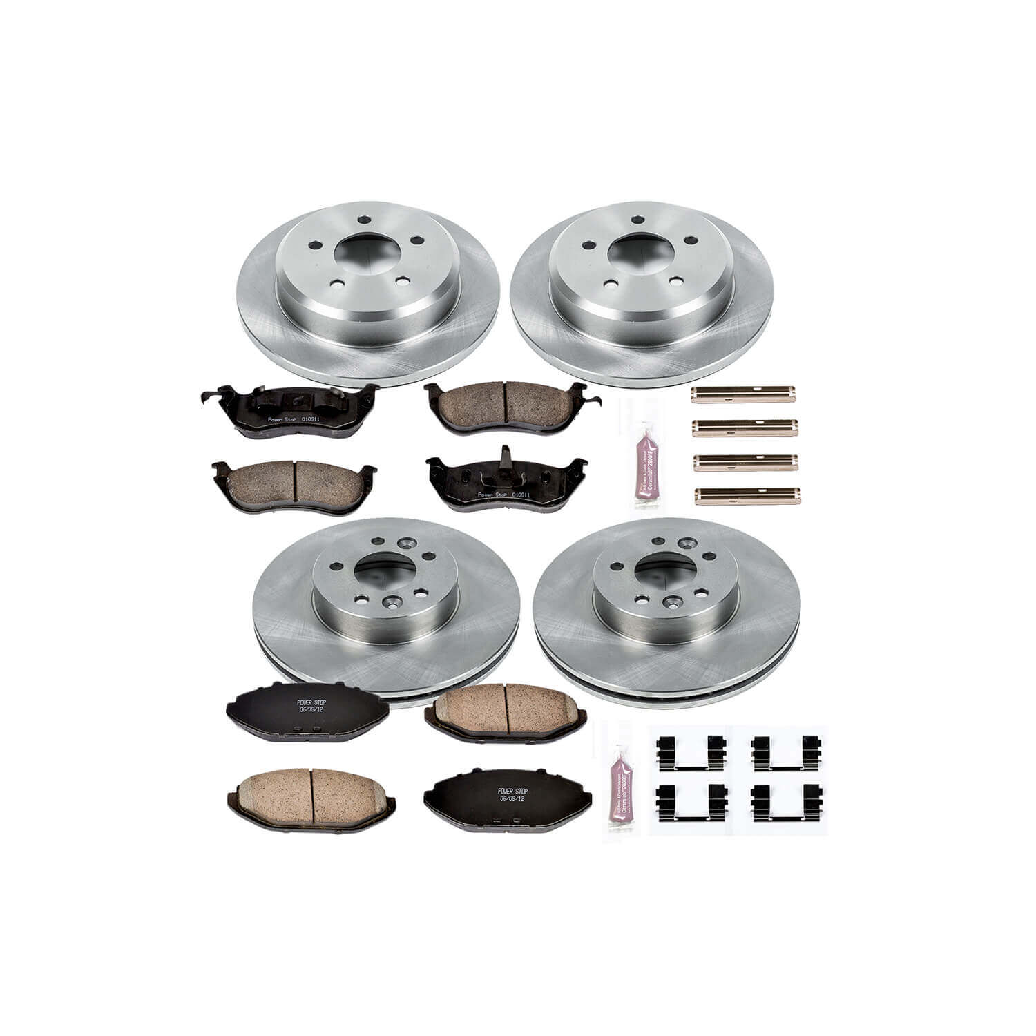 Power Stop KOE1336 Autospecialty - 1-Click Daily Driver Brake Kits (Front And Rear) for 1998-2002 Ford Crown Victoria product image