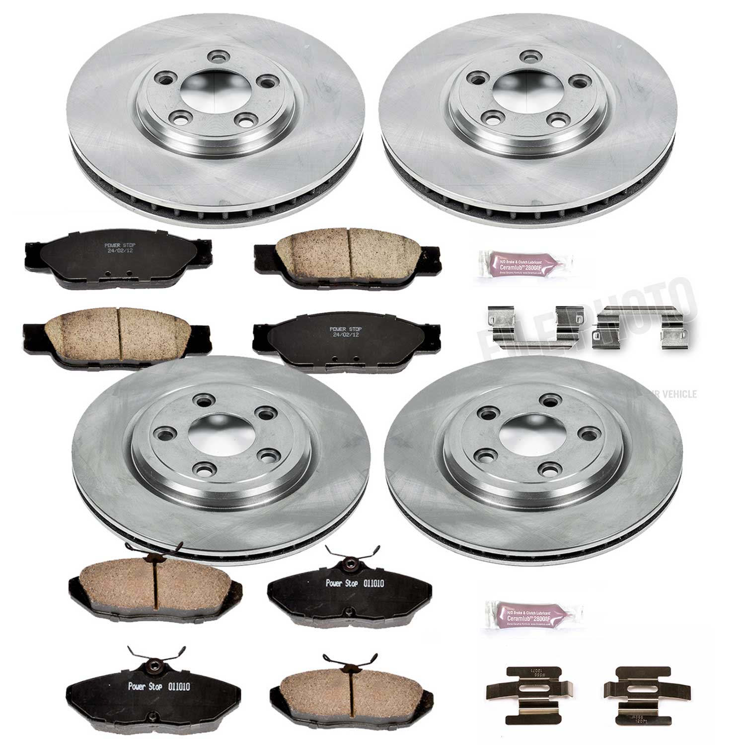 Power Stop KOE1352 Autospecialty - 1-Click Daily Driver Brake Kits (Front And Rear) for 2000-2002 Jaguar S-Type product image