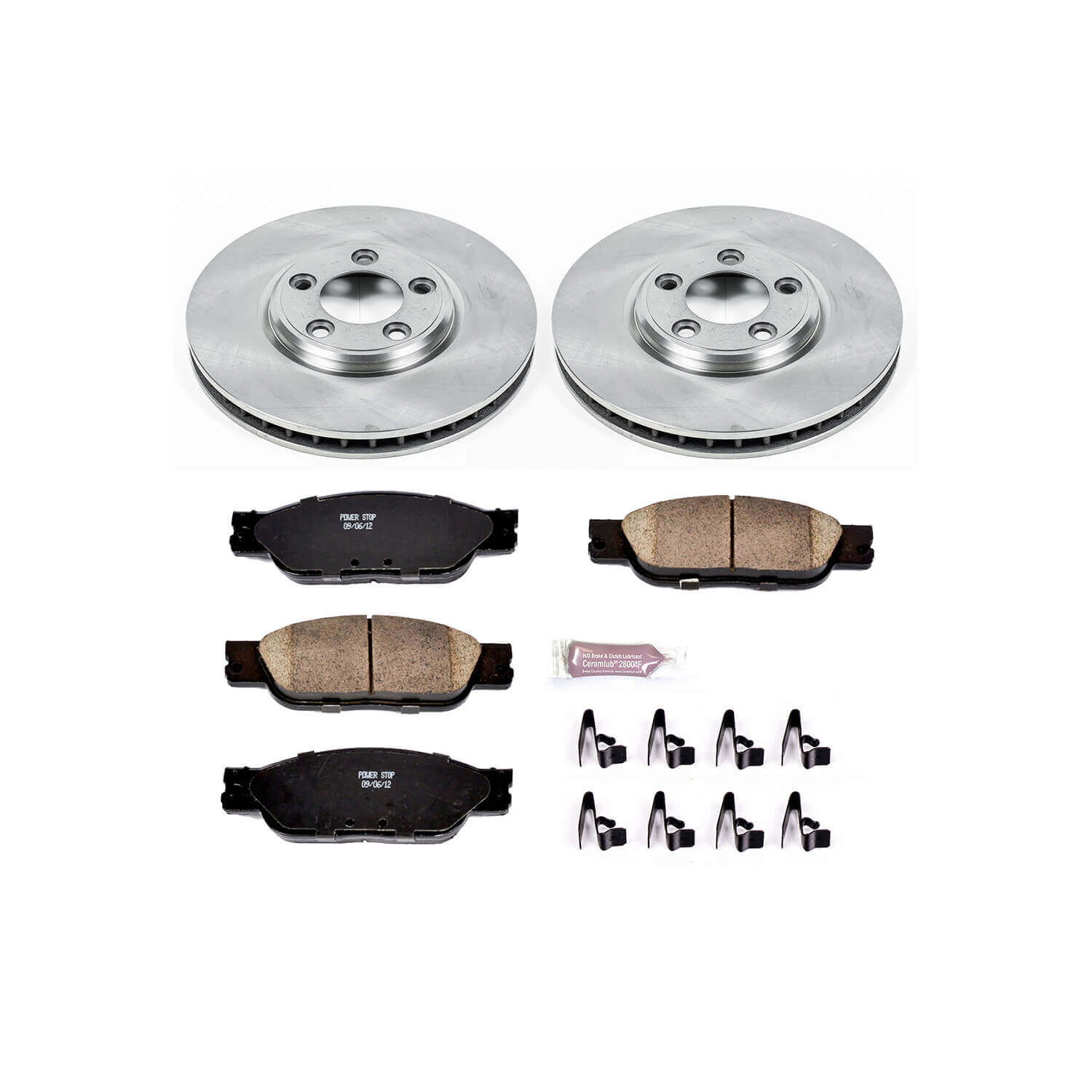 Power Stop KOE1353 Autospecialty - 1-Click Daily Driver Brake Kits (Front) for 2003-2004 Jaguar S-Type product image
