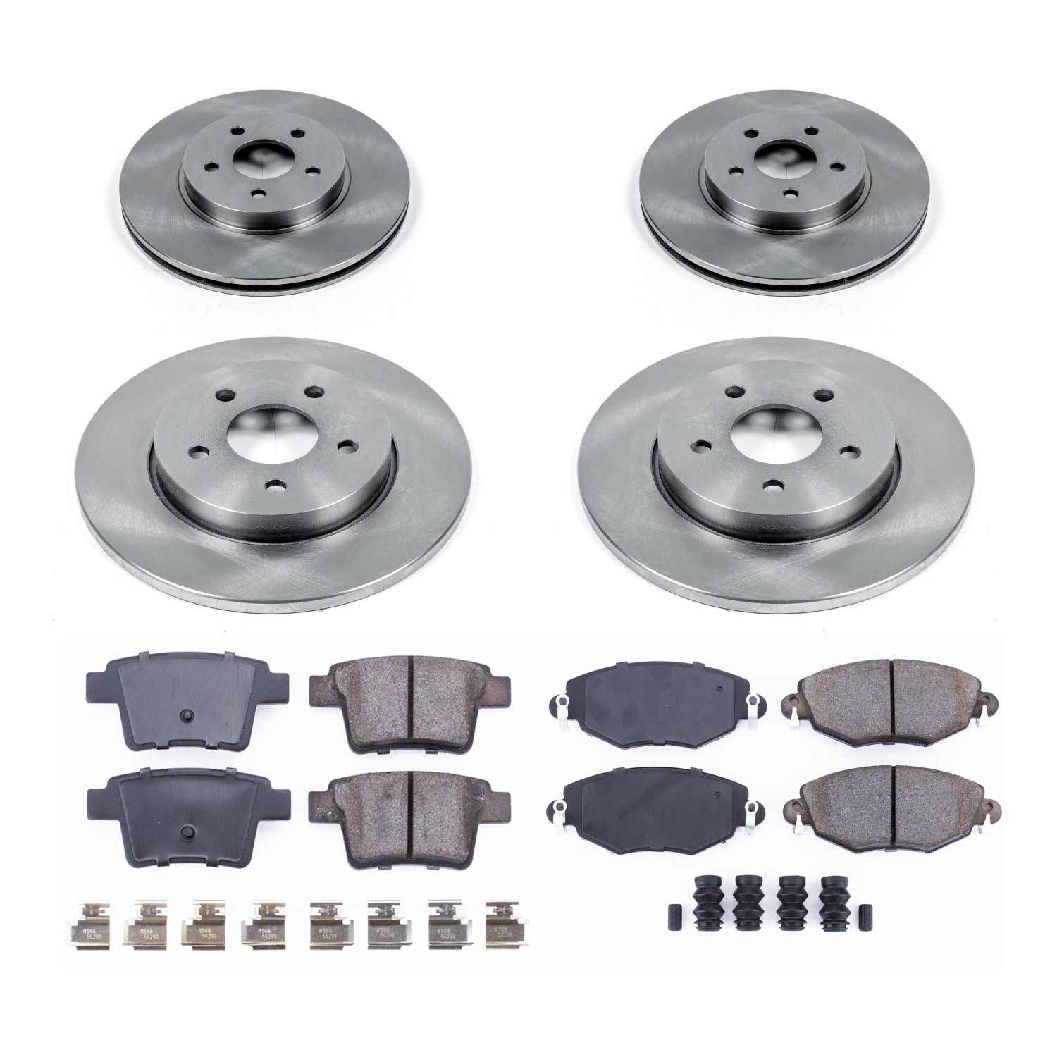Power Stop KOE1374 Autospecialty - 1-Click Daily Driver Brake Kits (Front And Rear) for 2005-2008 Jaguar X-Type product image