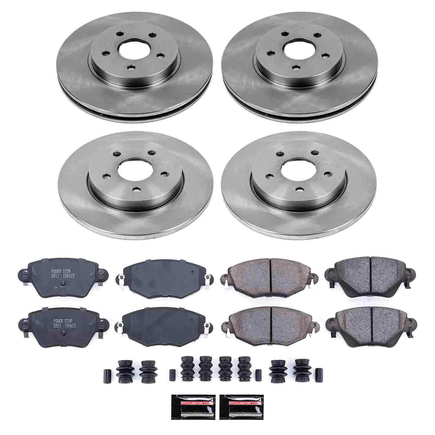 Power Stop KOE1375 Autospecialty - 1-Click Daily Driver Brake Kits (Front And Rear) for 2002-2005 Jaguar X-Type product image