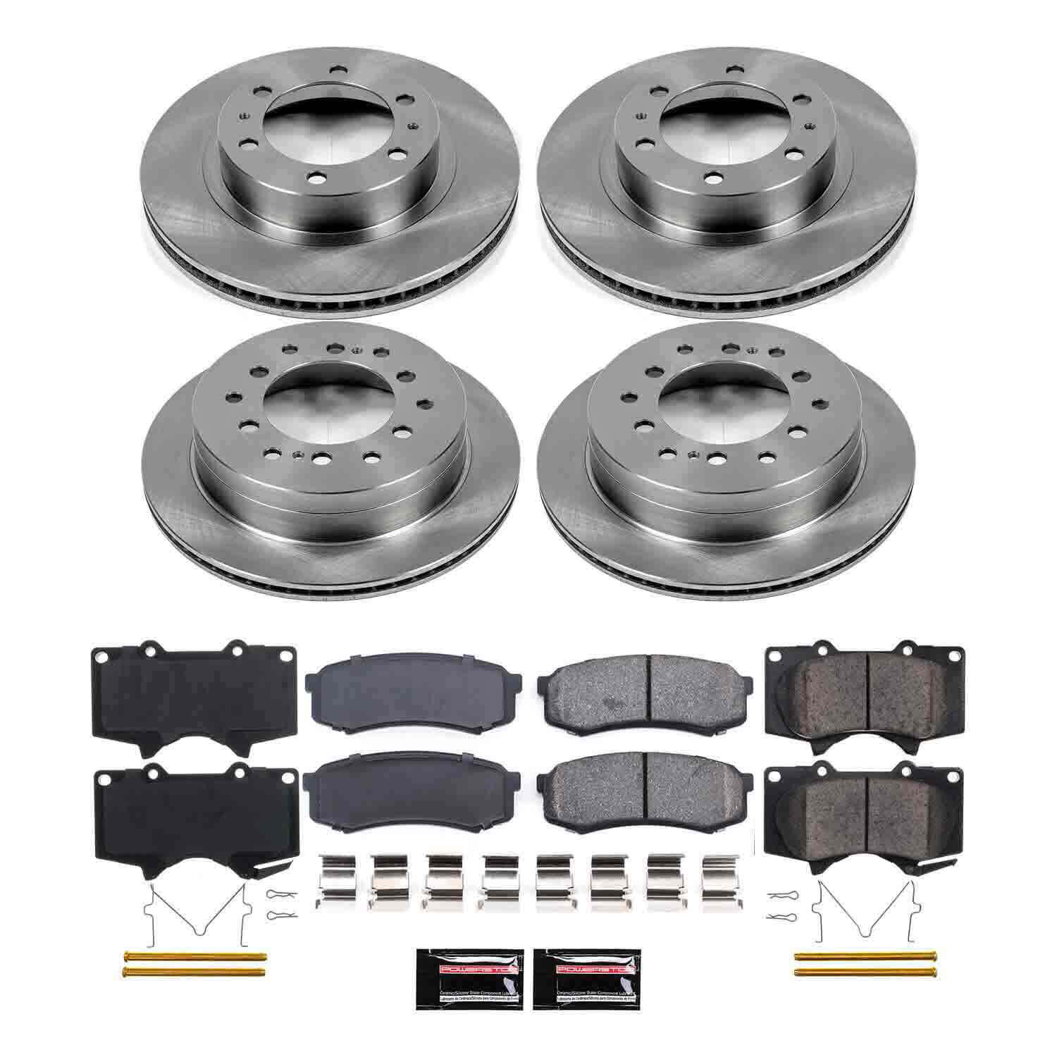 Power Stop KOE138 Autospecialty - 1-Click Daily Driver Brake Kits (Front And Rear) for 2003-2009 Toyota 4RUNNER product image