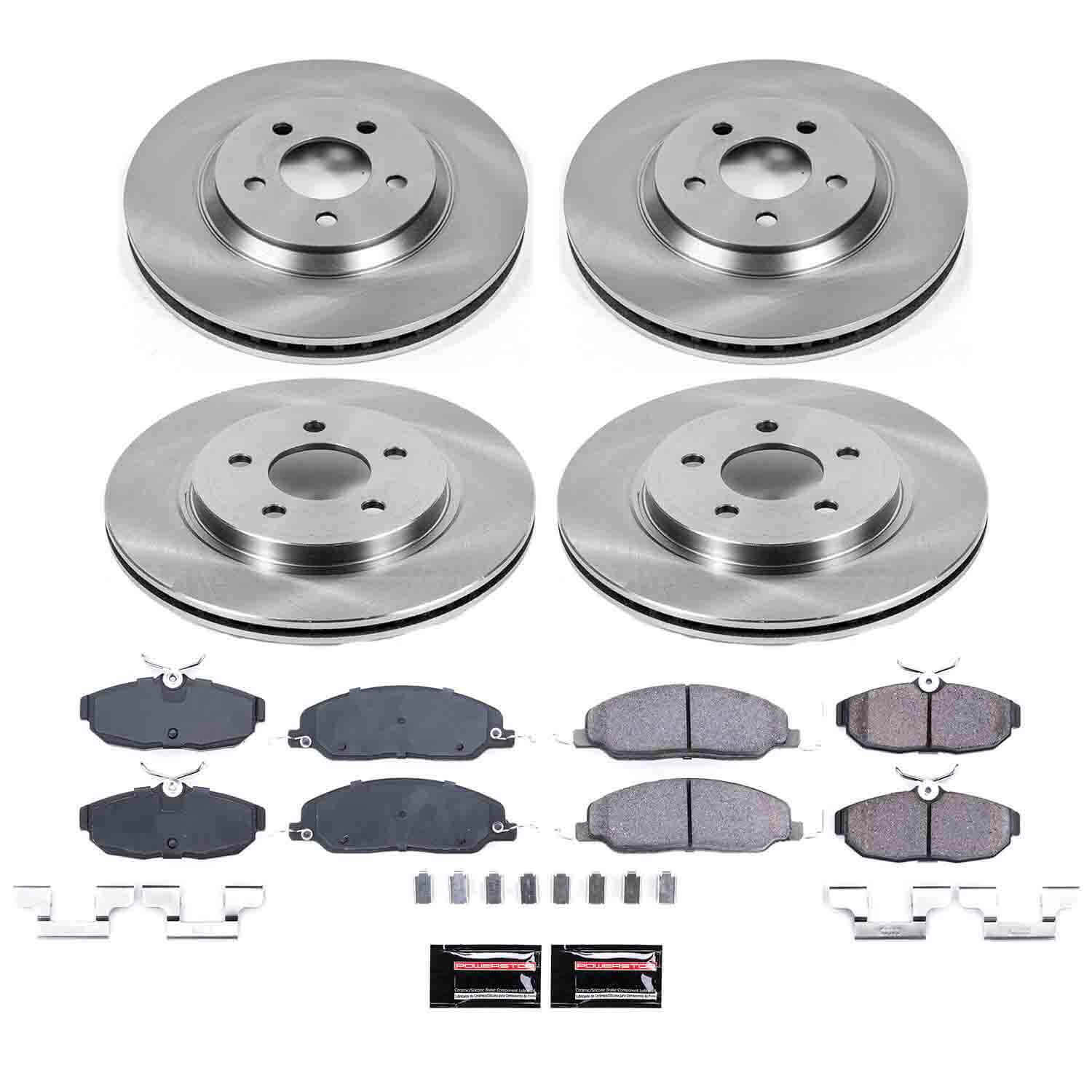 Power Stop KOE1381 Autospecialty - 1-Click Daily Driver Brake Kits (Front And Rear) for 2005-2010 Ford Mustang product image