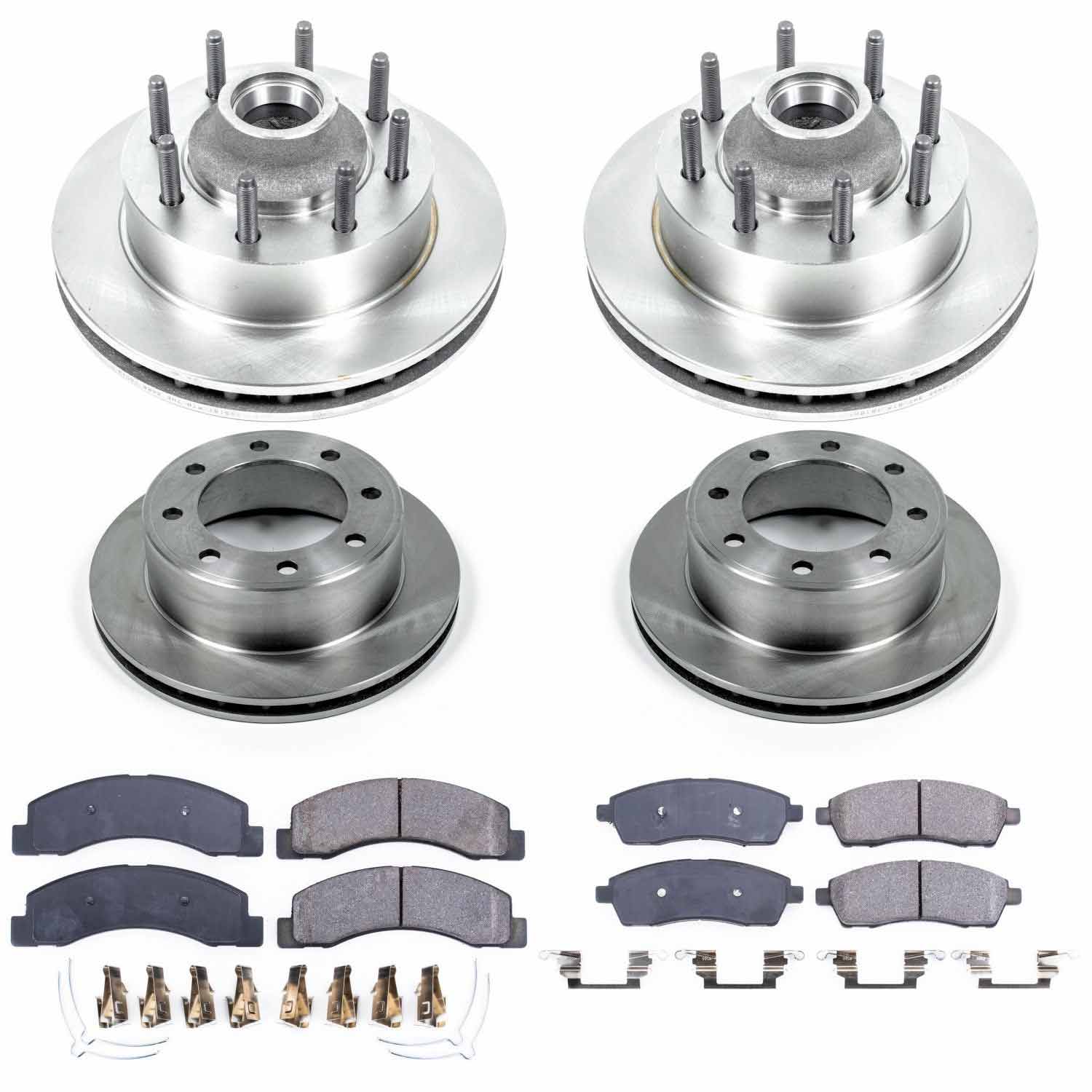 Power Stop KOE1393 Autospecialty - 1-Click Daily Driver Brake Kits (Front And Rear) for 2003-2005 Ford Excursion product image