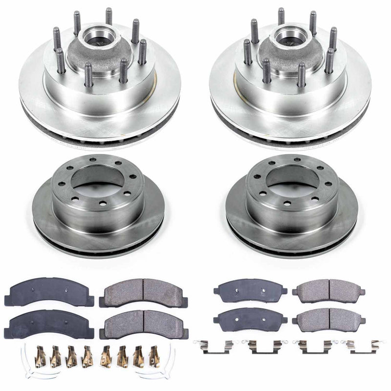 Power Stop KOE1393 Autospecialty - 1-Click Daily Driver Brake Kits (Front And Rear) for 2003-2005 Ford Excursion product image