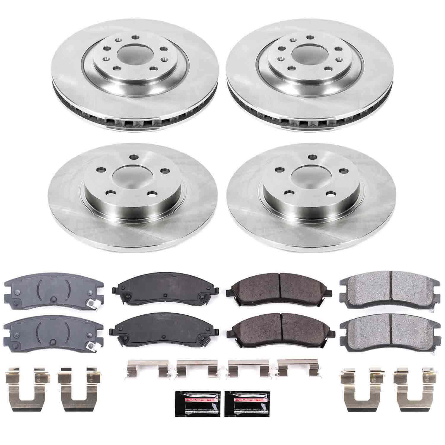 Power Stop KOE1431 Autospecialty - 1-Click Daily Driver Brake Kits (Front And Rear) for 2004-2005 Pontiac Bonneville Gxp product image