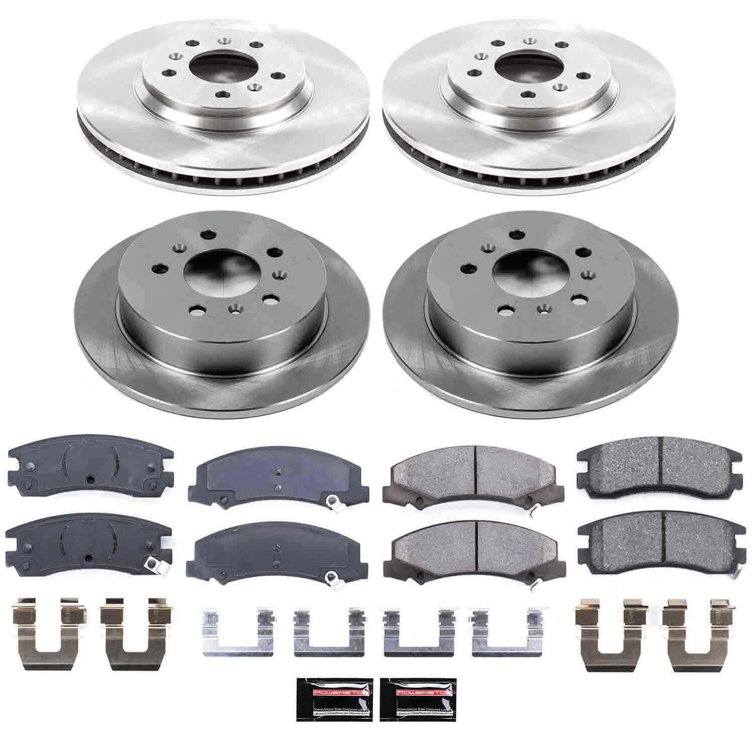 Power Stop KOE1438 Autospecialty - 1-Click Daily Driver Brake Kits (Front And Rear) for 2006-2010 Chevrolet Impala product image