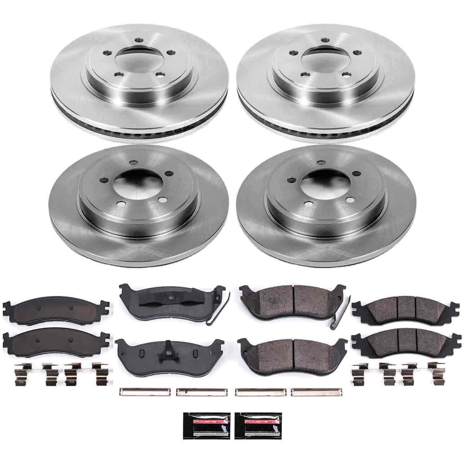 Power Stop KOE1443 Autospecialty - 1-Click Daily Driver Brake Kits (Front And Rear) for 2006-2010 Ford Explorer product image
