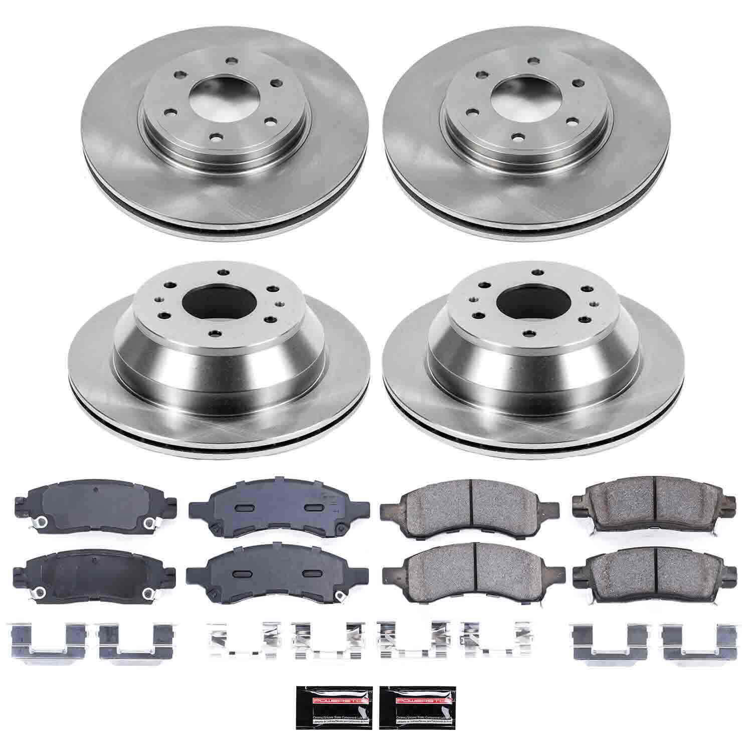 Power Stop KOE1454 Autospecialty - 1-Click Daily Driver Brake Kits (Front And Rear) for 2006-2009 Chevrolet Trailblazer product image