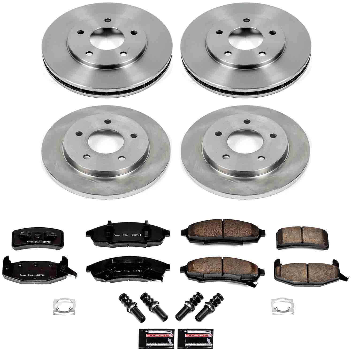 Power Stop KOE1499 Autospecialty - 1-Click Daily Driver Brake Kits (Front And Rear) for 1988-1994 Buick Regal product image