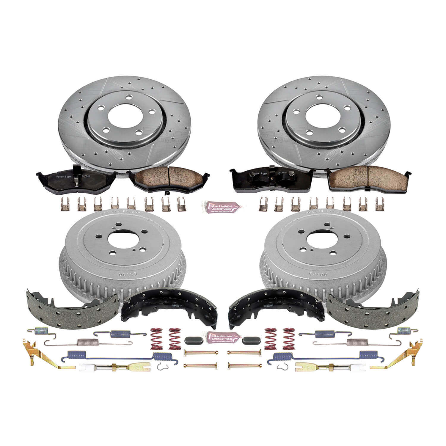 Power Stop KOE15011DK Autospecialty 1-Click Daily Driver Front And Rear Brake Kit for 1997-2000 Chrysler Grand Voyager product image