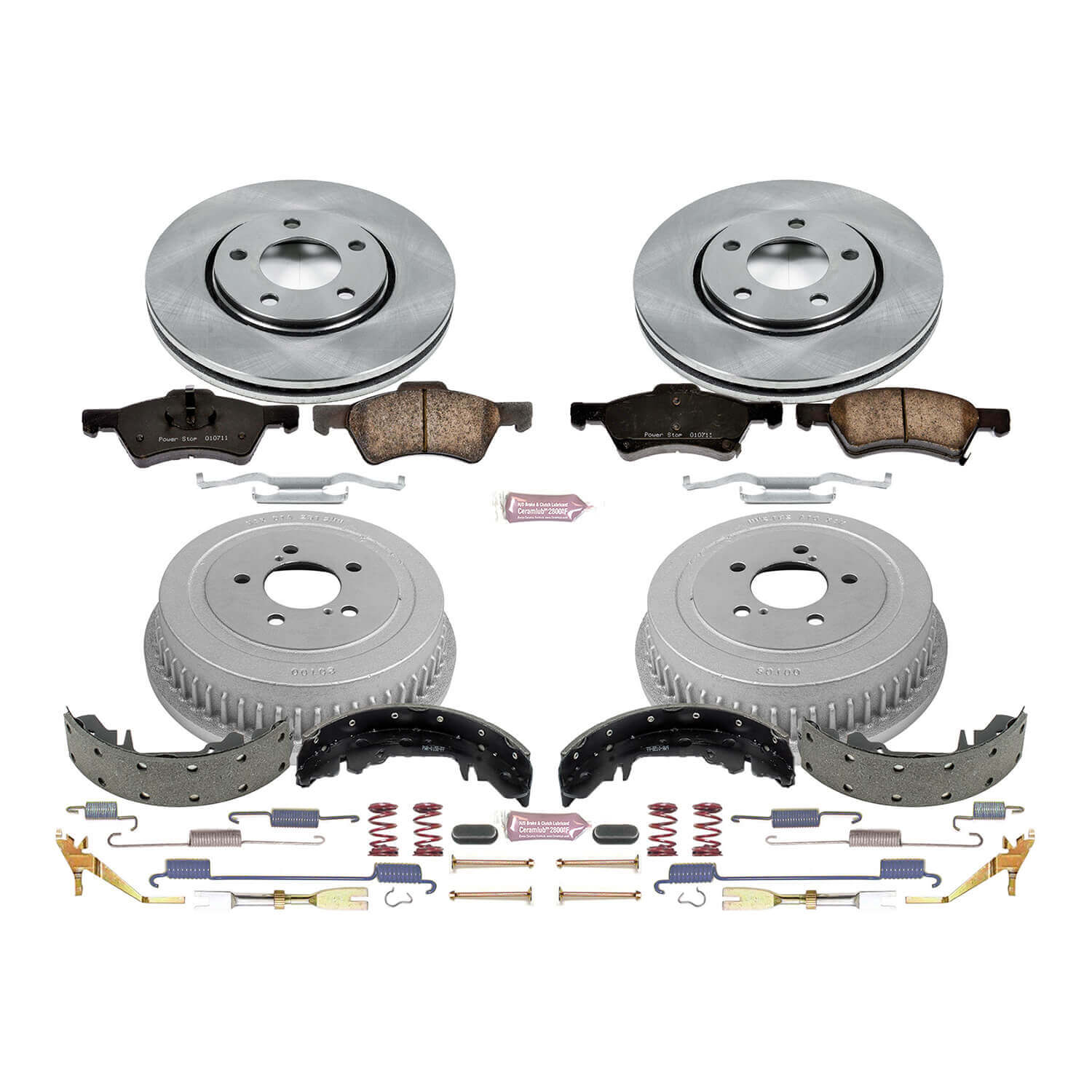 Power Stop KOE15014DK Autospecialty 1-Click Daily Driver Front And Rear Brake Kit for 2003-2004 Dodge Caravan C/v product image