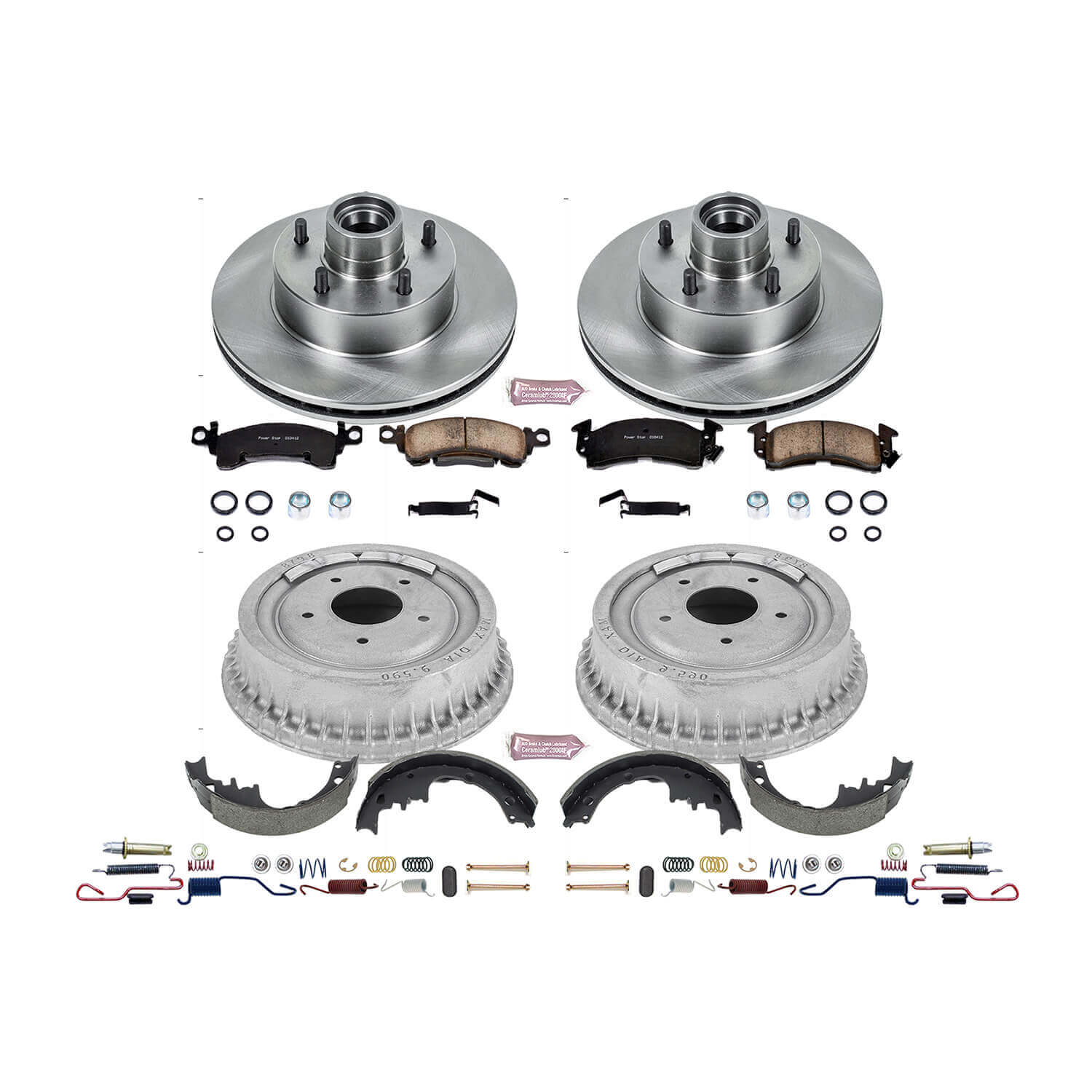 Power Stop KOE15023DK Autospecialty 1-Click Daily Driver Front And Rear Brake Kit for 1970-1975 Buick Skylark product image
