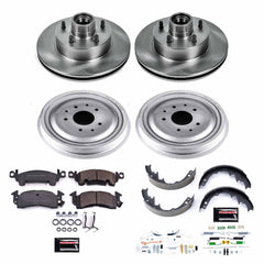 Power Stop KOE15028DK Autospecialty 1-Click Daily Driver Front And Rear Brake Kit With Drum Brakes And Brake Shoes for 1971 Chevrolet G10 Van Base, Sportvan product image