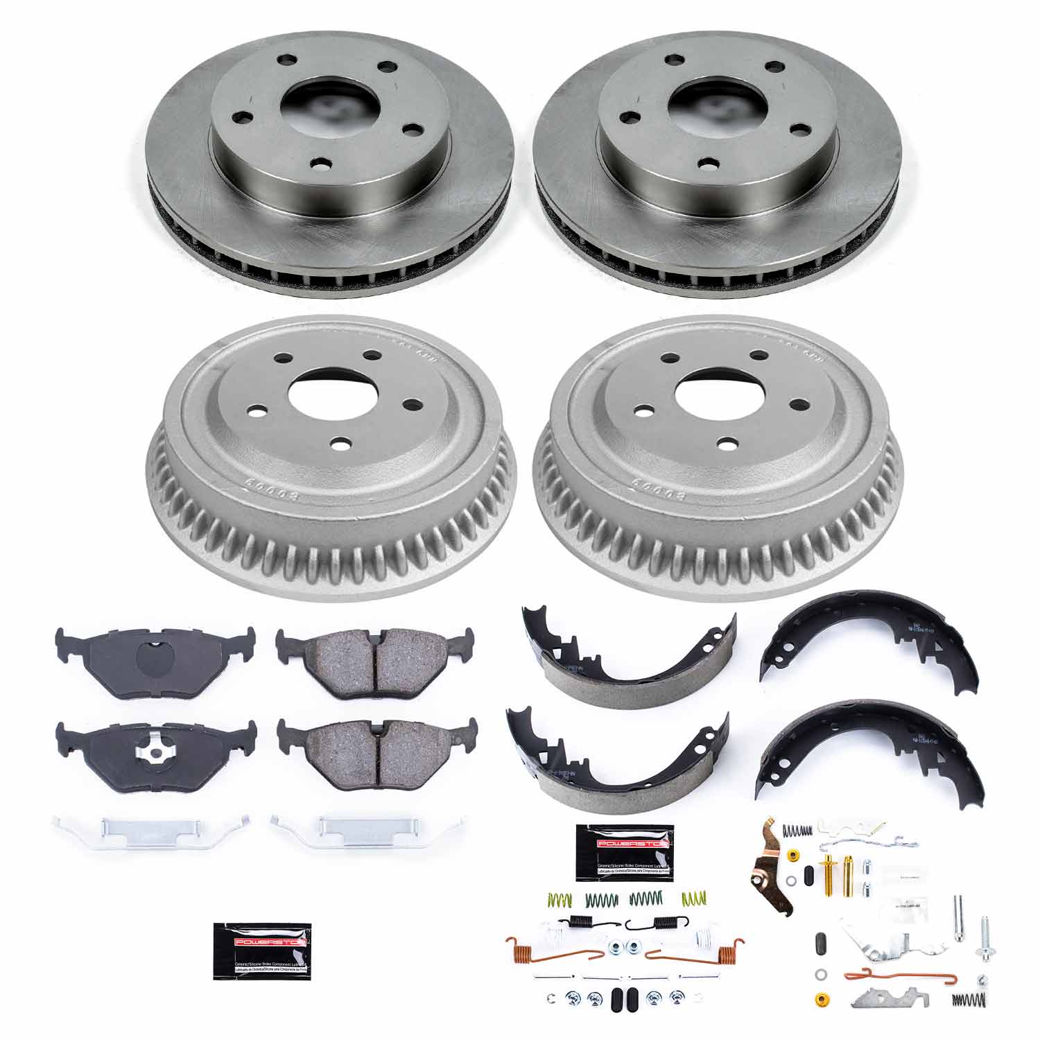 Power Stop KOE15033DK Autospecialty 1-Click Daily Driver Front And Rear Brake Kit for 1994-1999 Dodge RAM 1500 product image