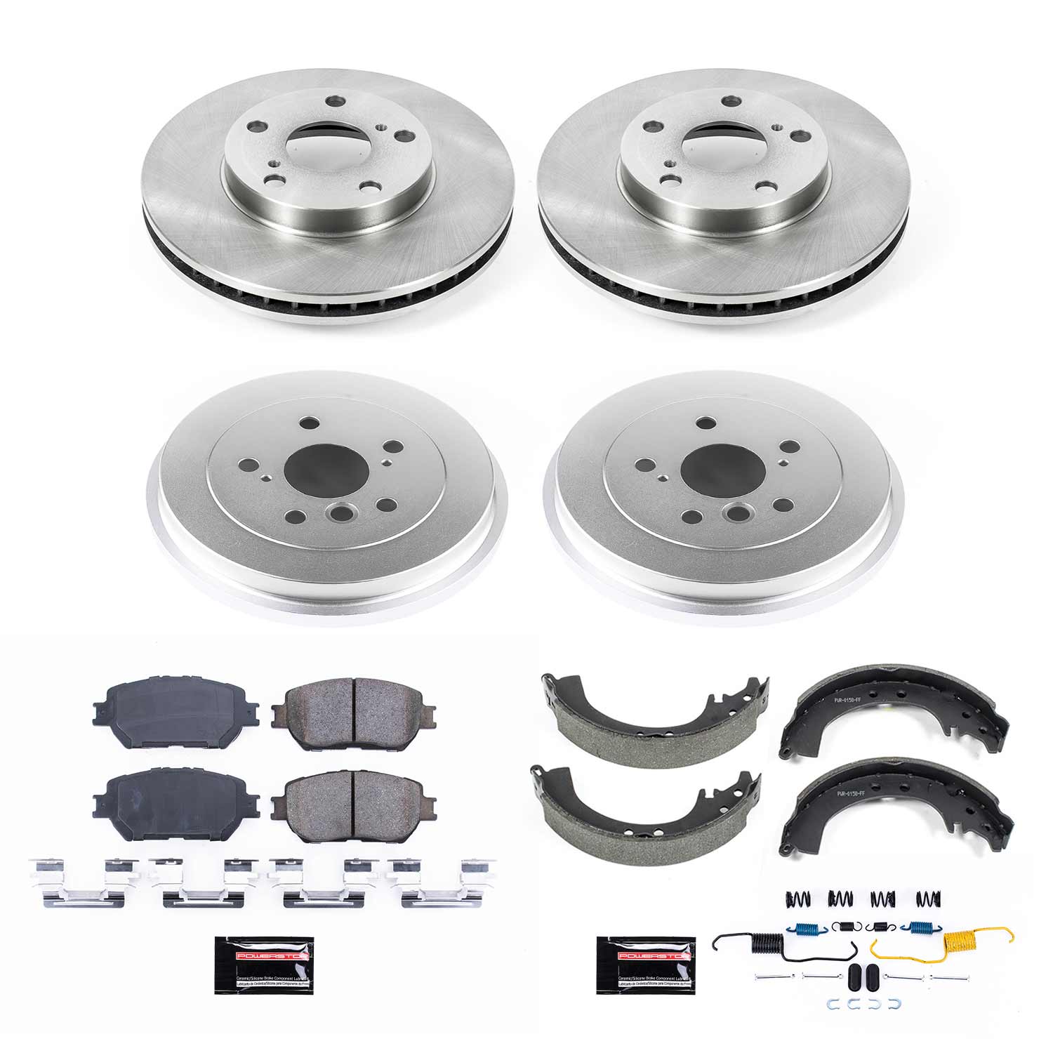 Power Stop KOE15061DK Autospecialty 1-Click Daily Driver Front And Rear Brake Kit for 2002-2004 Toyota Camry product image