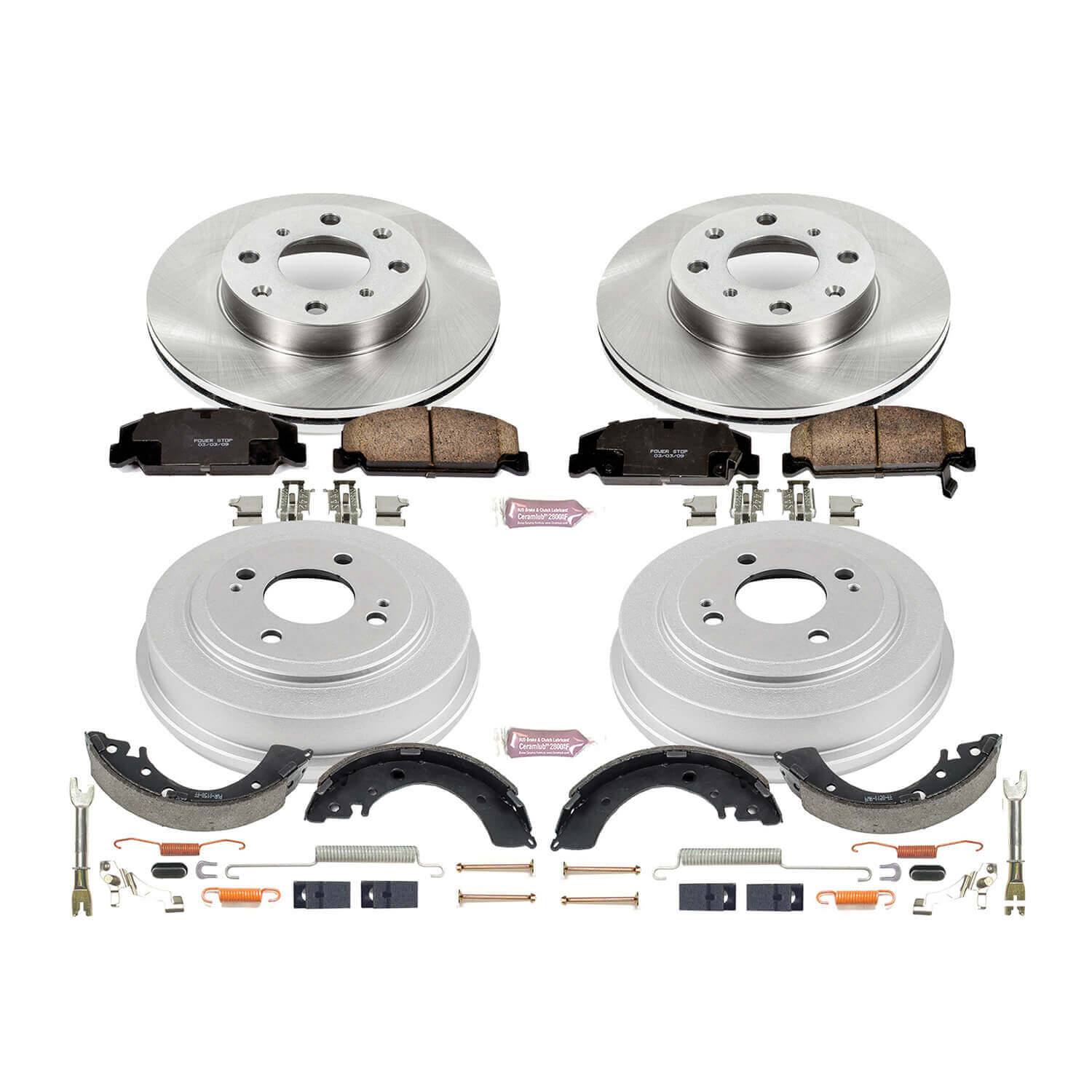 Power Stop KOE15085DK Autospecialty 1-Click Daily Driver Front And Rear Brake Kit for 1996-2000 Honda Civic Cx product image