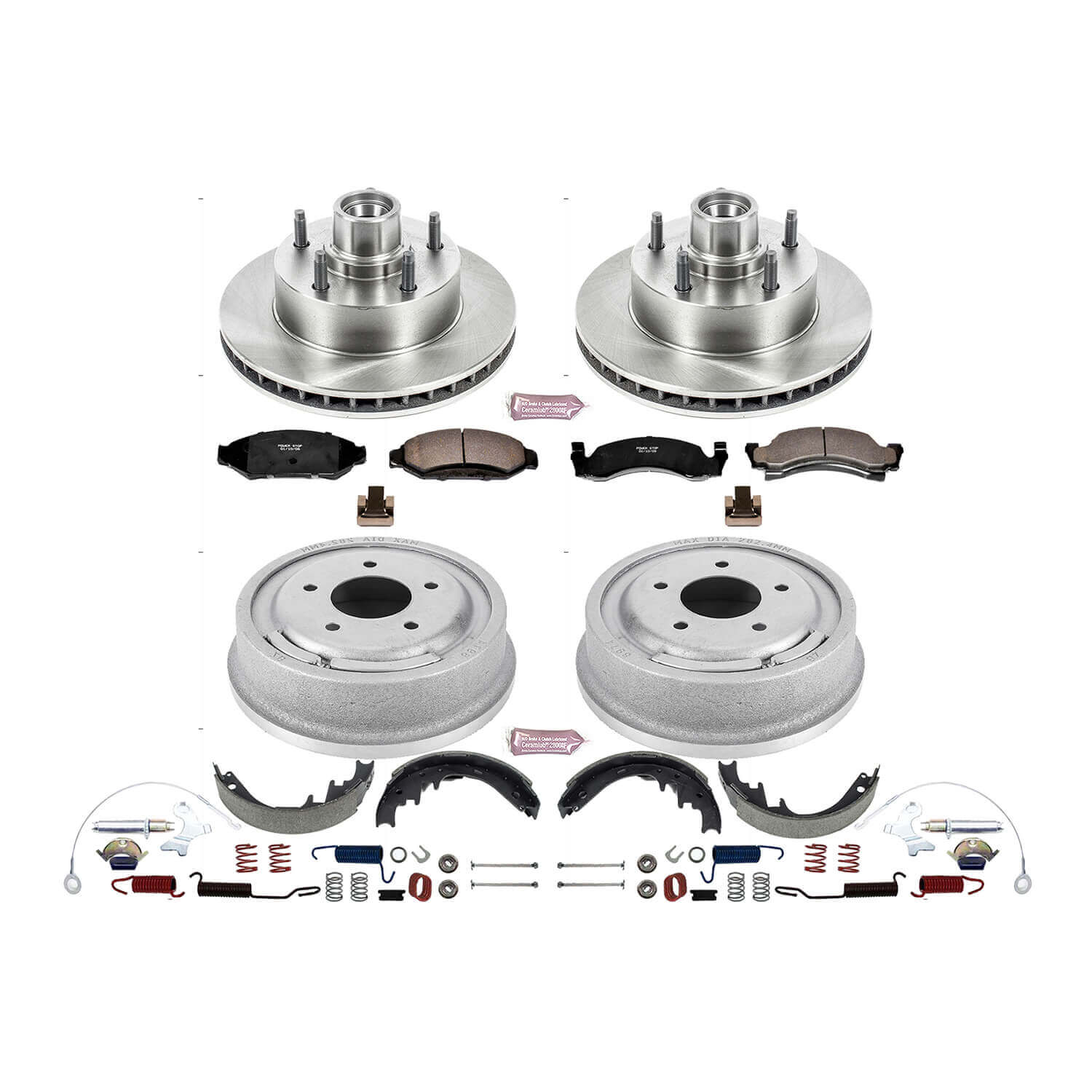 Power Stop KOE15089DK Autospecialty 1-Click Daily Driver Front And Rear Brake Kit for 1990-1993 Ford E-150 Econoline Custom product image