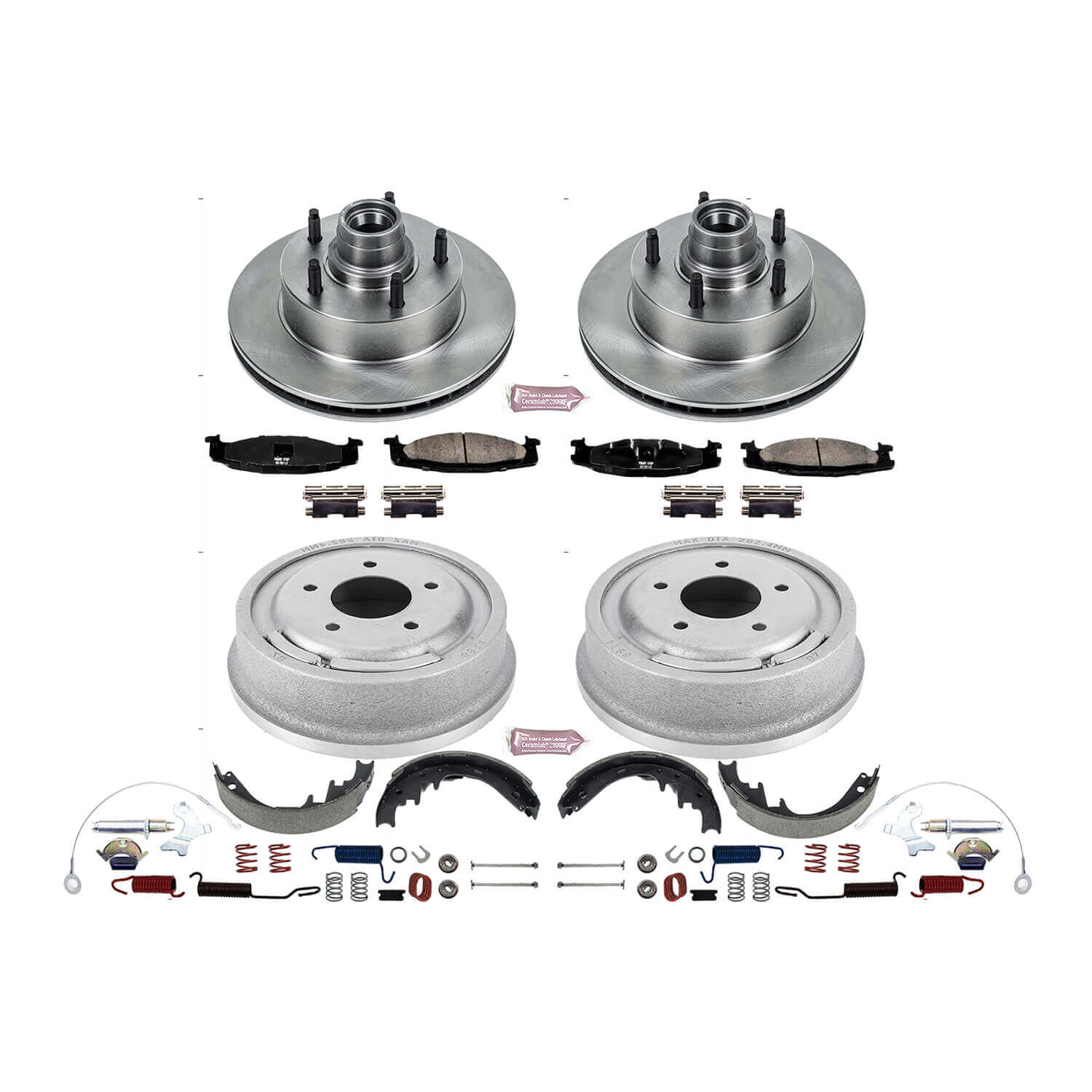Power Stop KOE15091DK Autospecialty 1-Click Daily Driver Front And Rear Brake Kit for 1994-1996 Ford E-150 Econoline product image