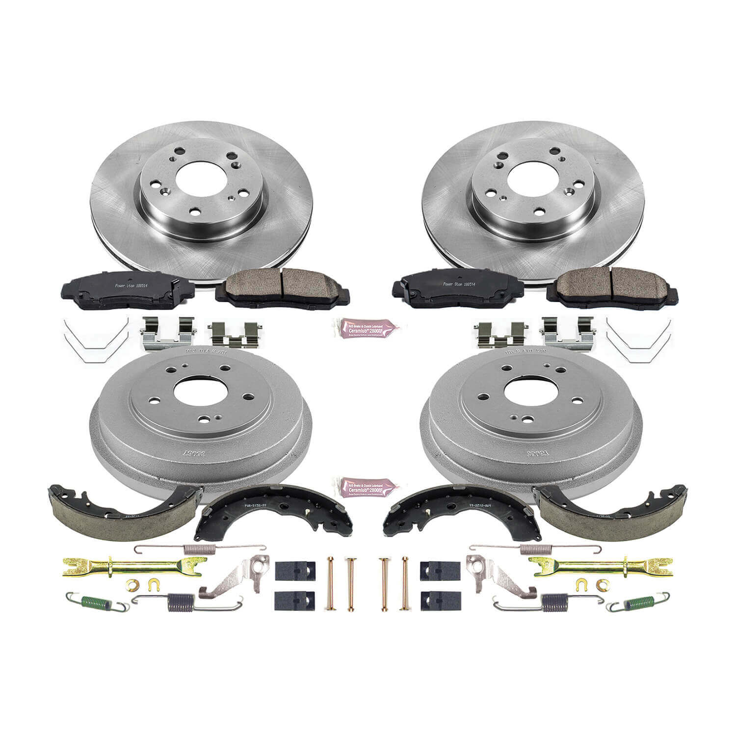 Power Stop KOE15113DK Autospecialty 1-Click Daily Driver Front And Rear Brake Kit for 2012-2015 Honda Civic Gx product image