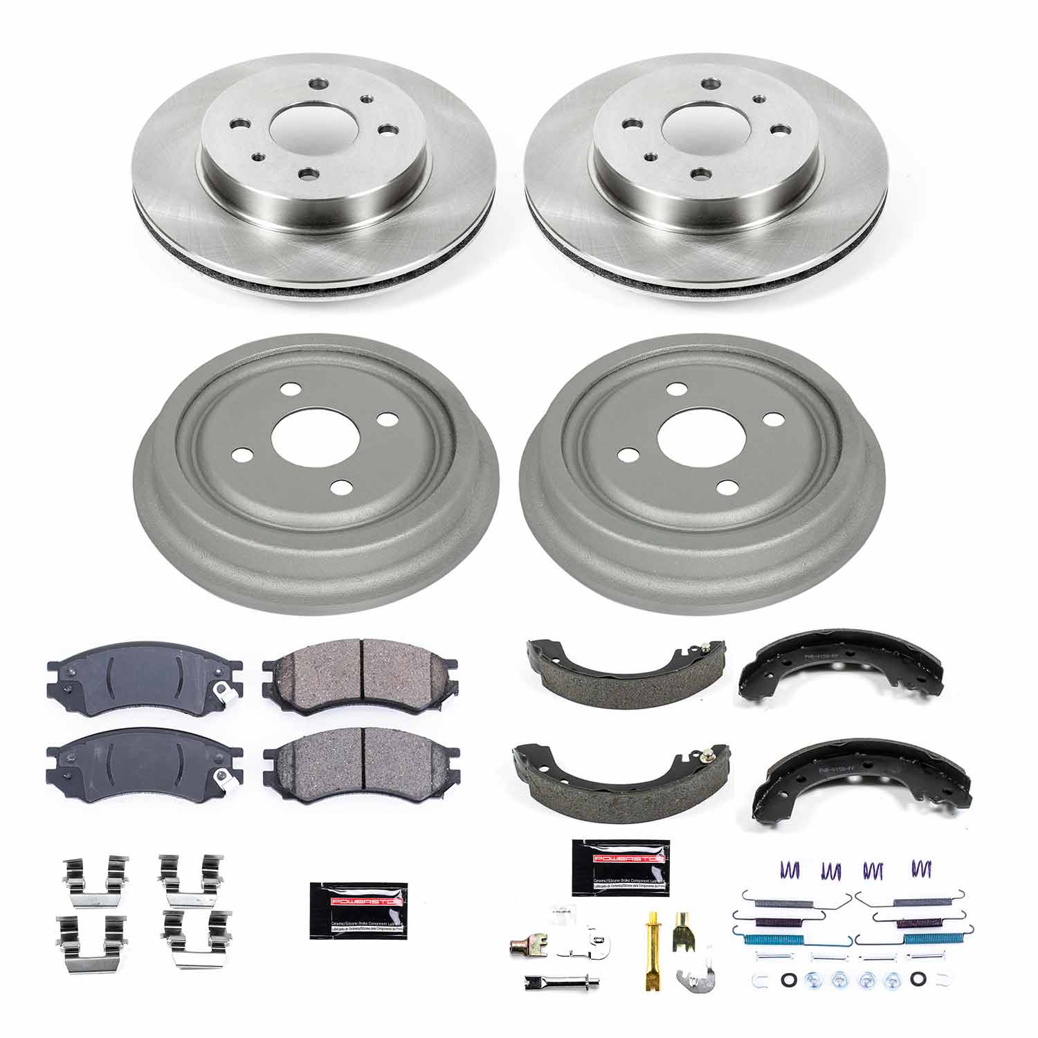 Power Stop KOE15126DK Autospecialty 1-Click Daily Driver Front And Rear Brake Kit for 1991-2002 Saturn Sc product image