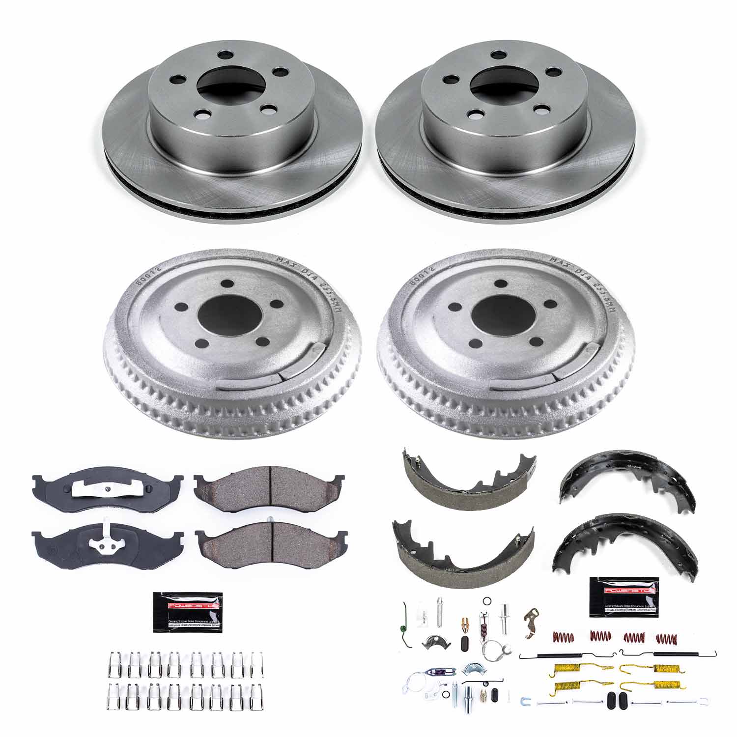 Power Stop KOE15134DK Autospecialty 1-Click Daily Driver Front And Rear Brake Kit for 1999-2001 Jeep Cherokee Classic product image