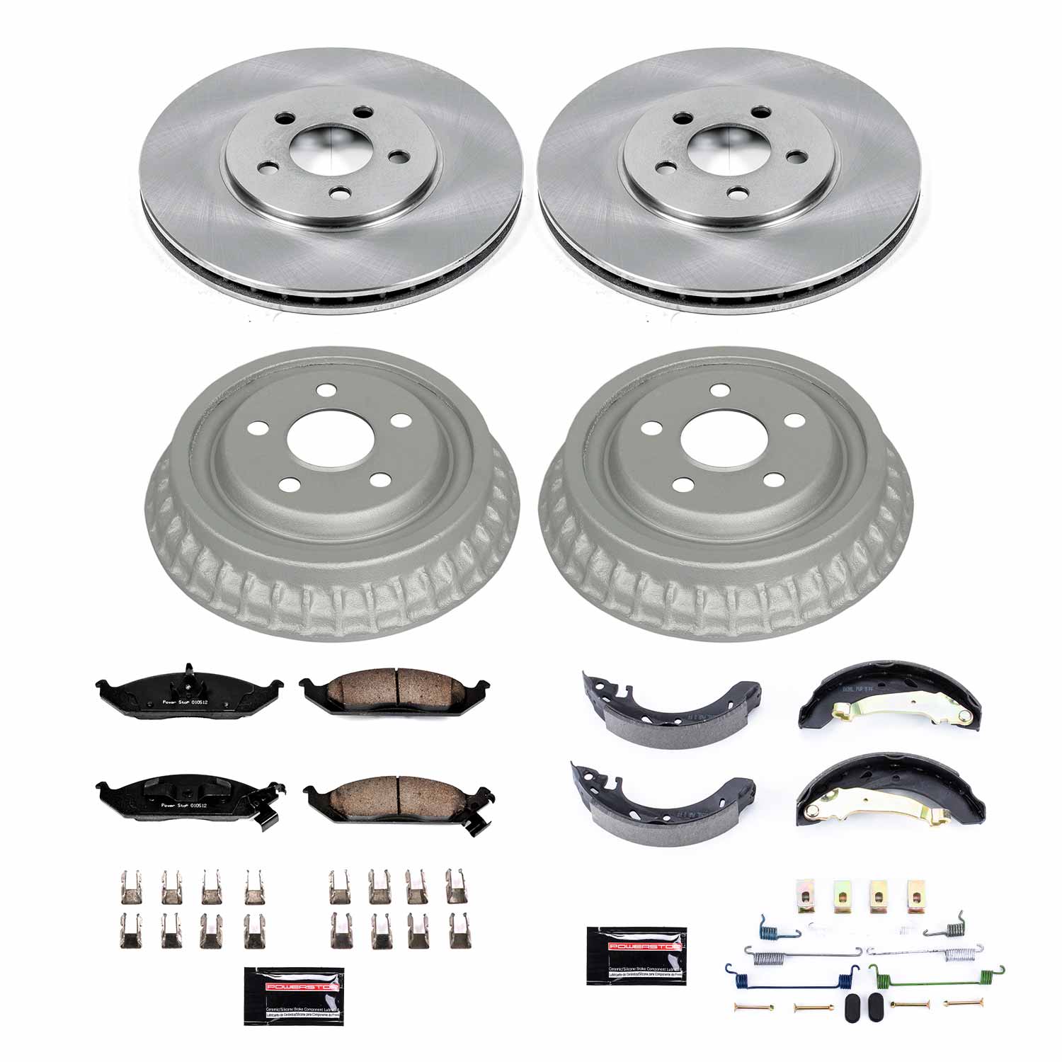 Power Stop KOE15144DK Autospecialty 1-Click Daily Driver Front And Rear Brake Kit for 1995-1996 Dodge Stratus product image
