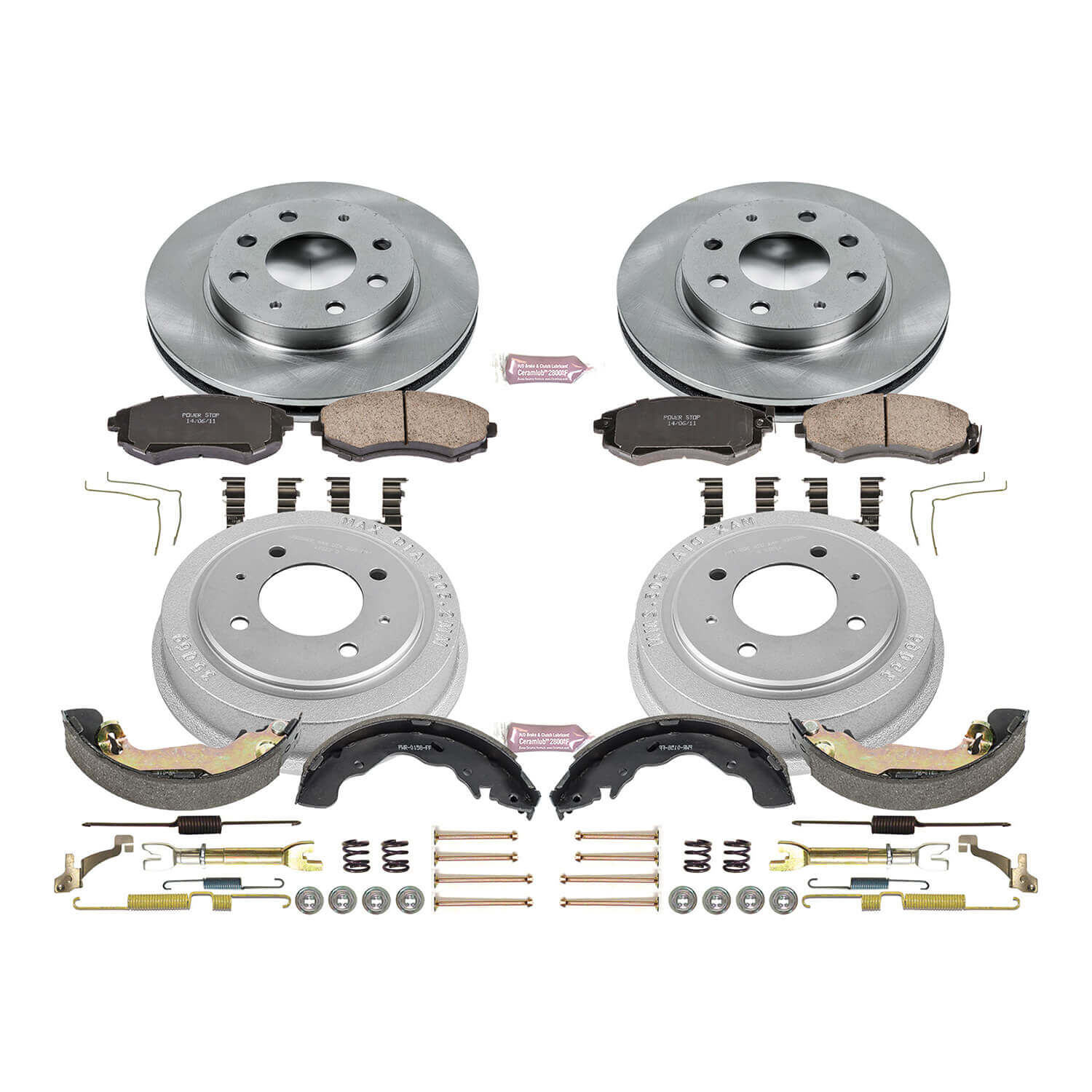 Power Stop KOE15157DK Autospecialty 1-Click Daily Driver Front And Rear Brake Kit for 1998-2001 Hyundai Elantra product image
