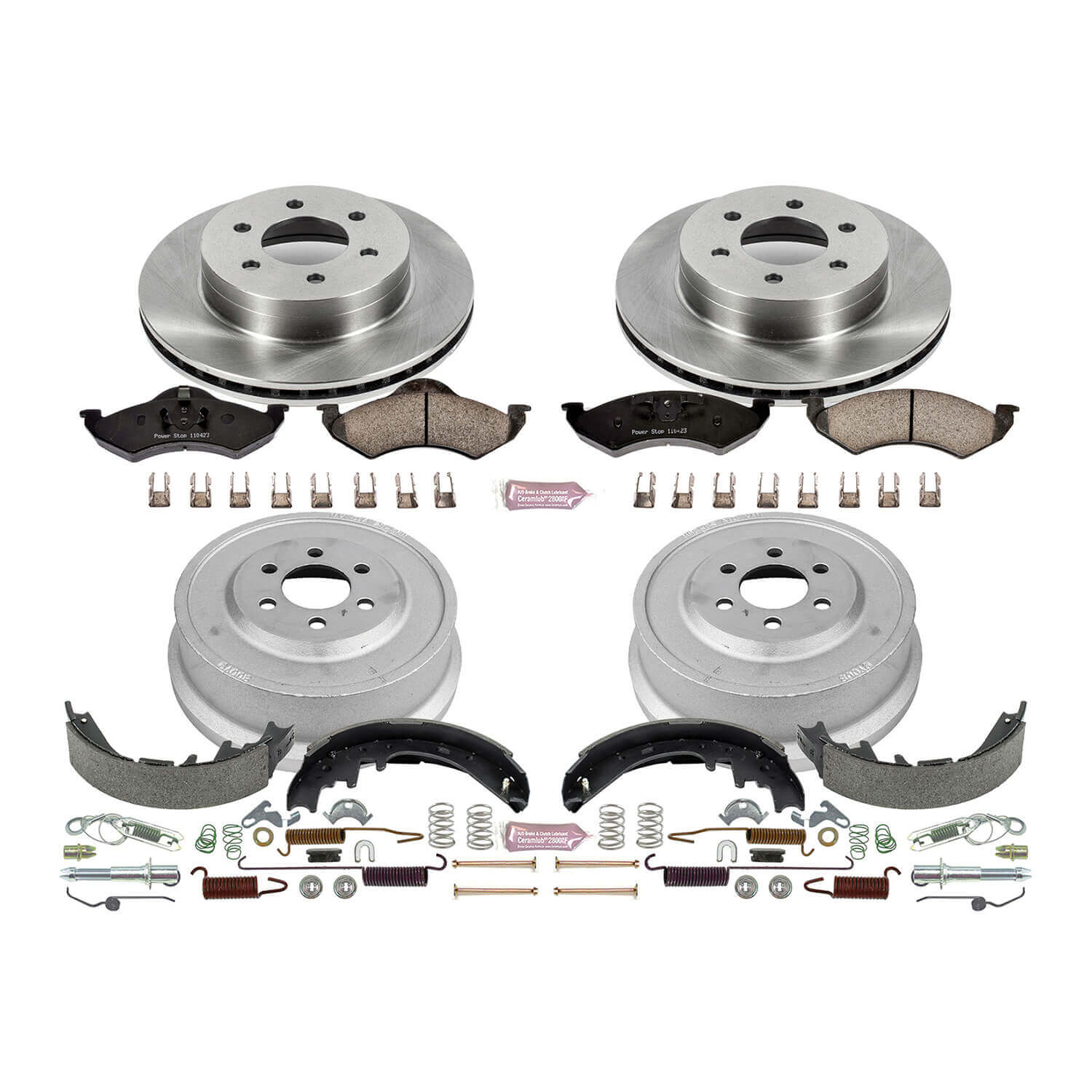 Power Stop KOE15164DK Autospecialty 1-Click Daily Driver Front And Rear Brake Kit for 2000-2002 Dodge Dakota product image