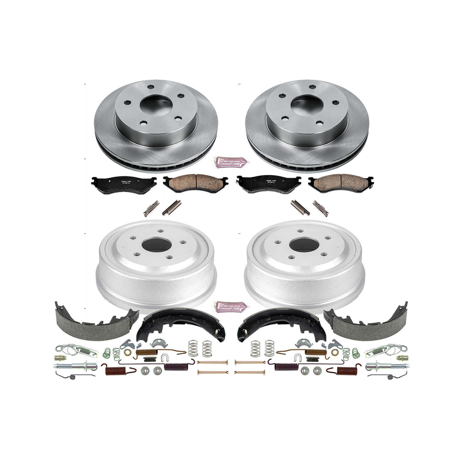 Power Stop KOE15166DK Autospecialty 1-Click Daily Driver Front And Rear Brake Kit for 2000-2001 Dodge Ram 1500 product image